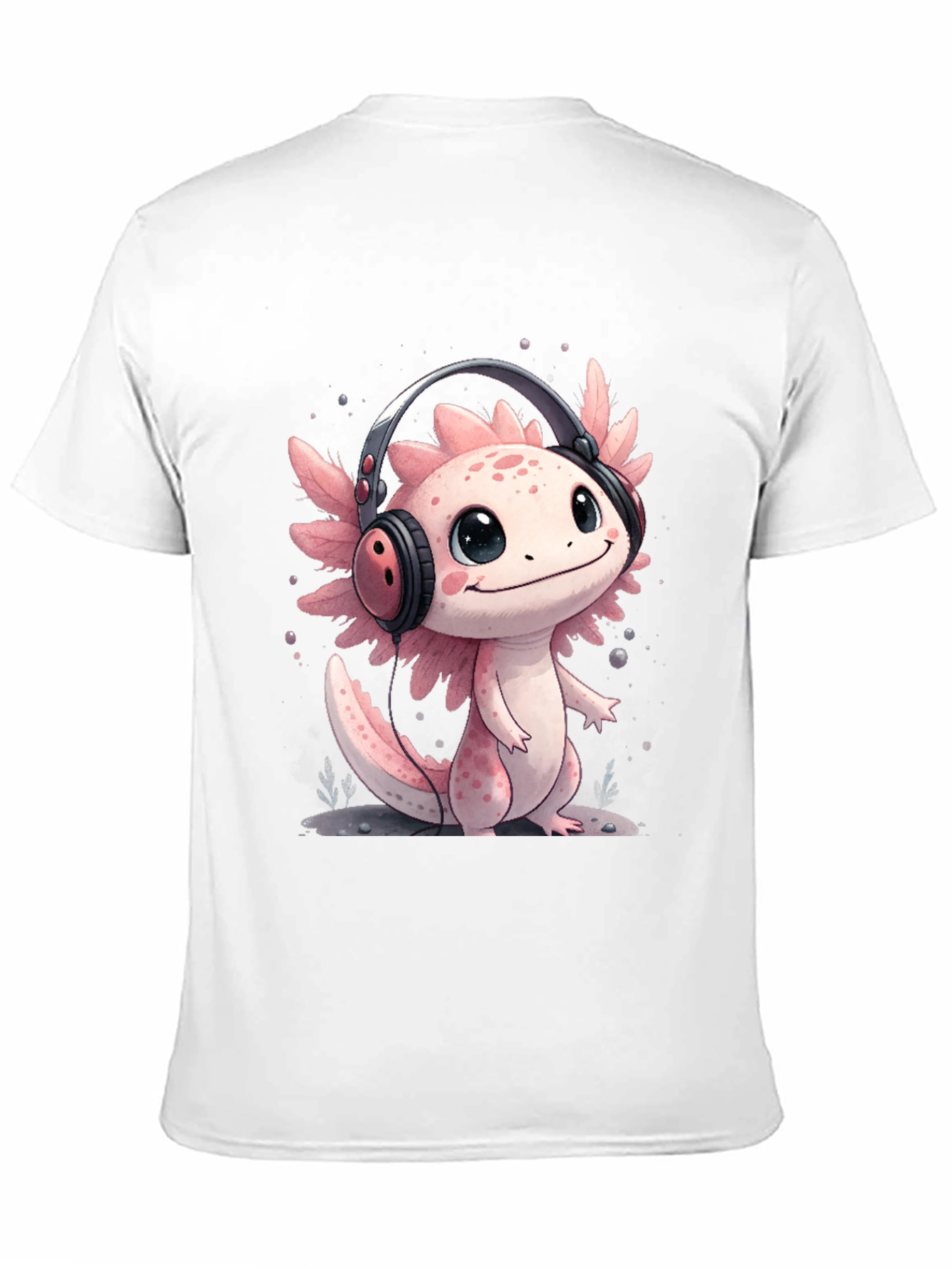 Axolotl Headphones T-Shirt - Cute Gamer Tee