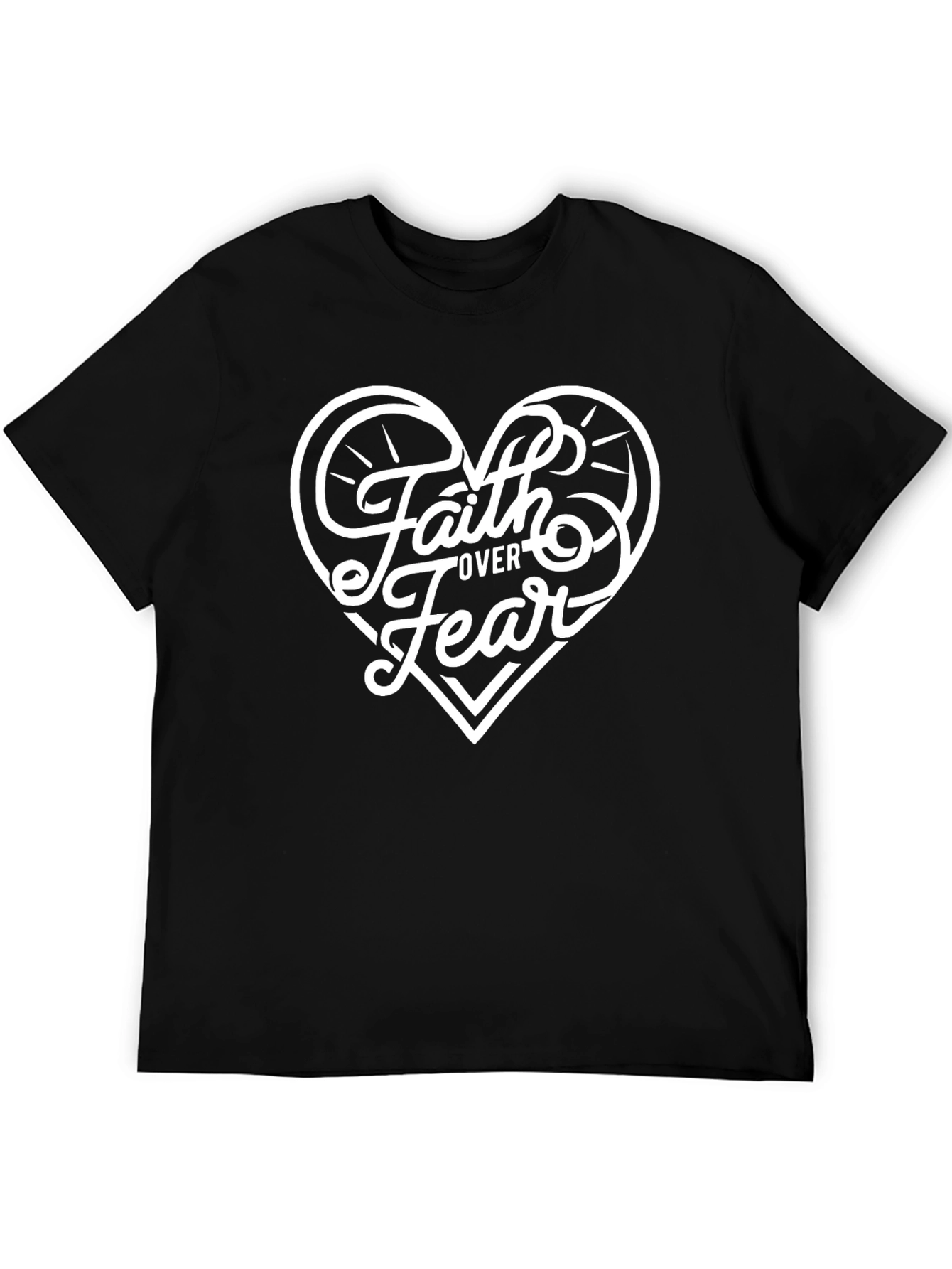 Faith Over Fear Heart Graphic T-Shirt