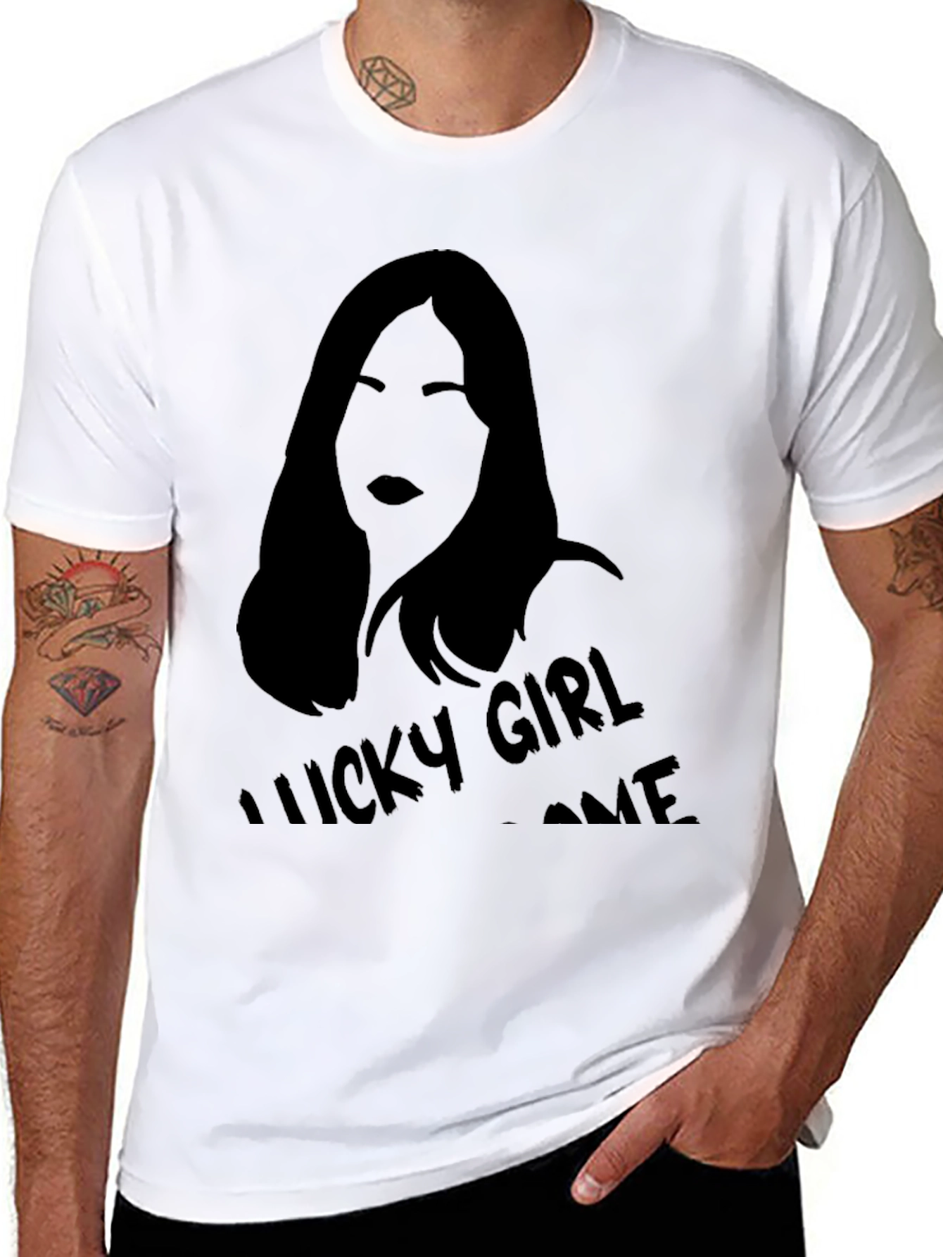 Lucky Girl Syndrome Black Graphic Tee
