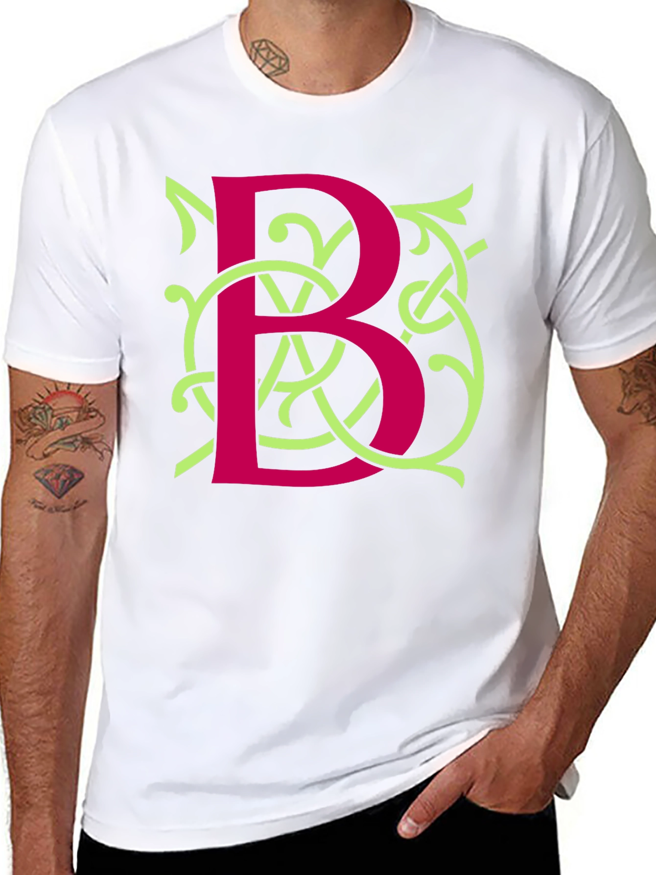 Letter B Graphic Tee - Unique Design