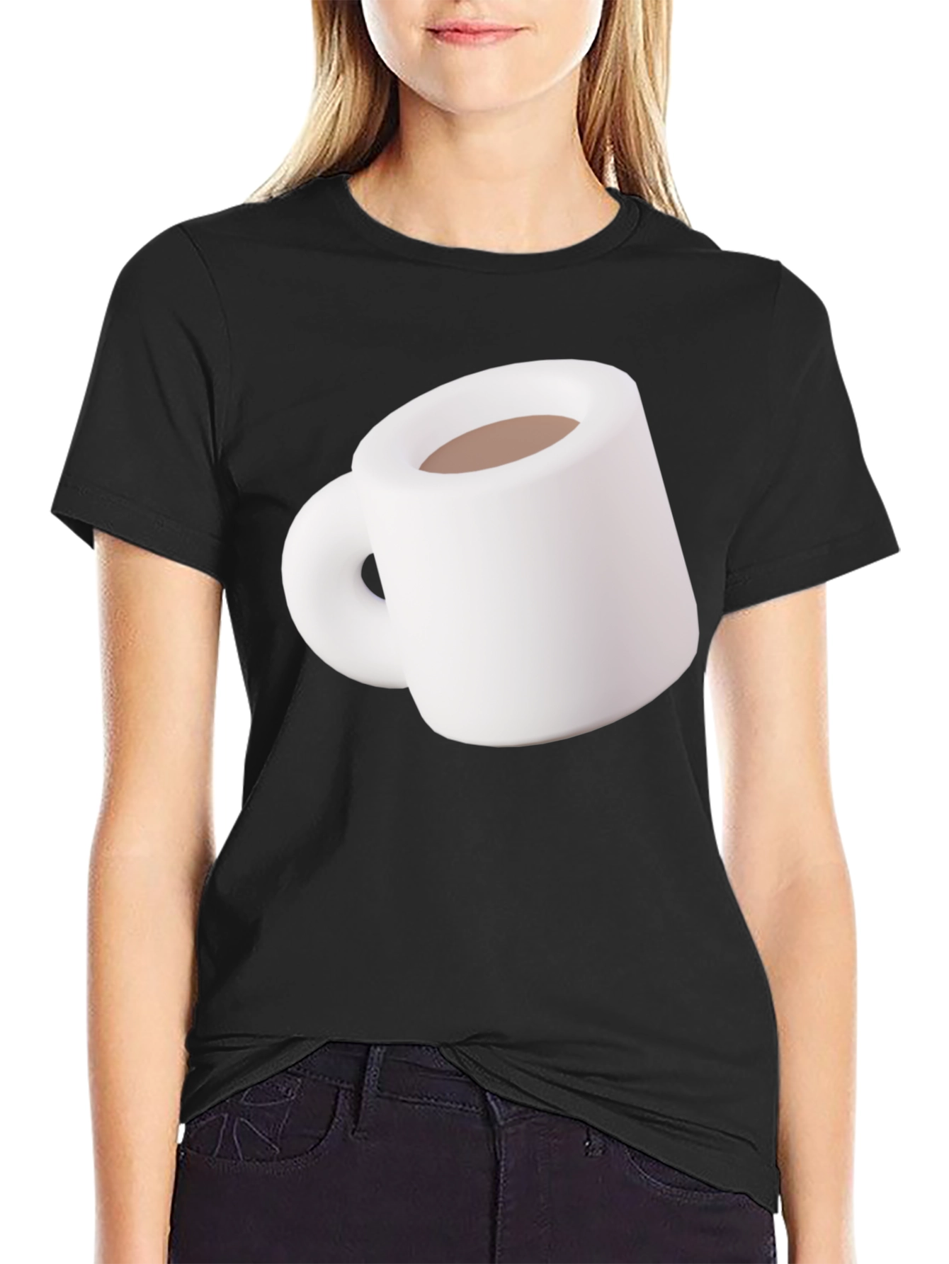 Coffee Mug Graphic Tee - Black Cotton T-Shirt