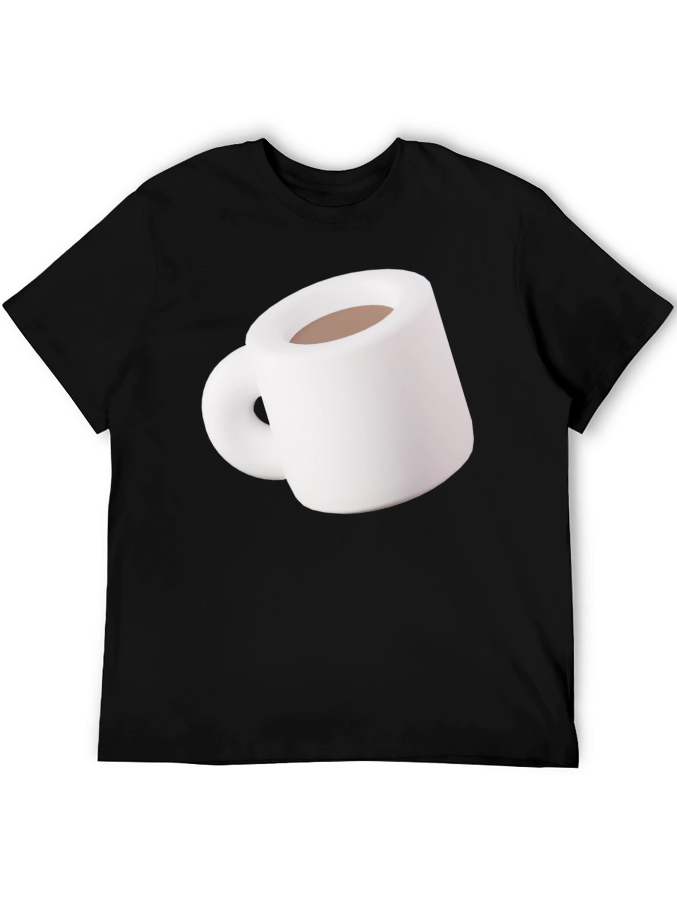 Coffee Mug Graphic Tee - Black Cotton T-Shirt