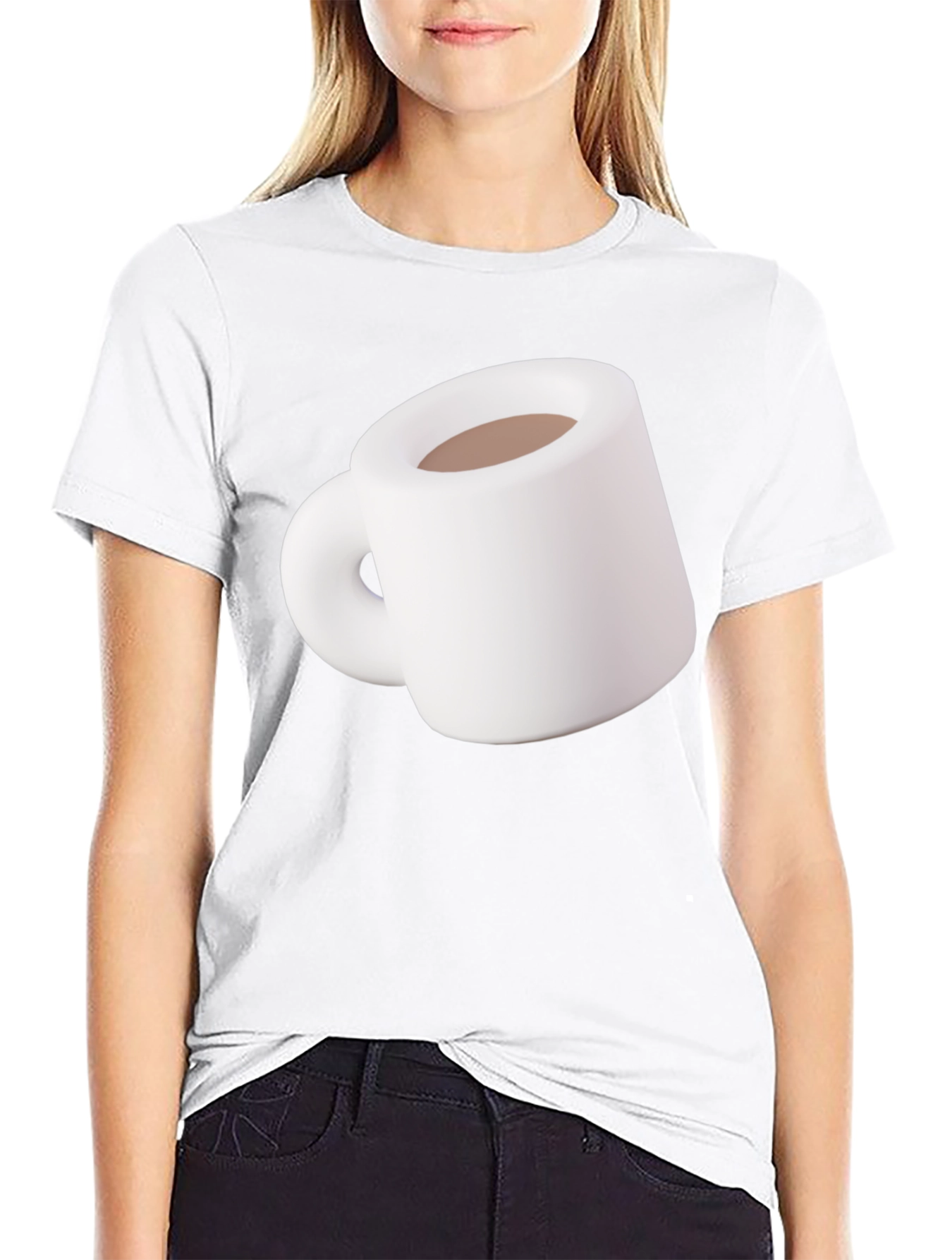 Coffee Mug Graphic Tee - Black Cotton T-Shirt