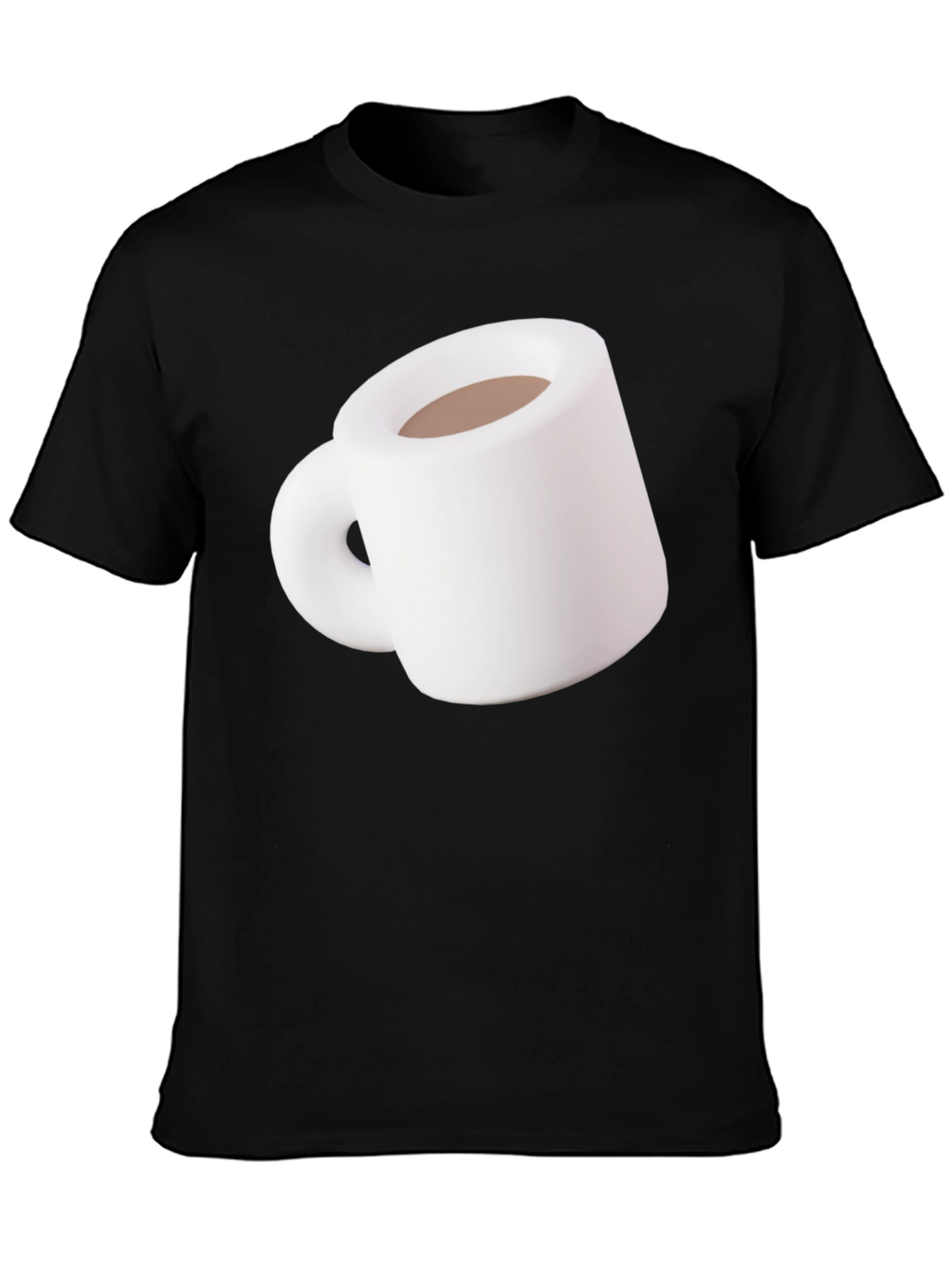 Coffee Mug Graphic Tee - Black Cotton T-Shirt