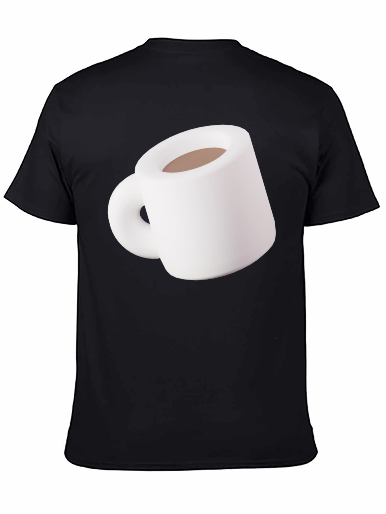 Coffee Mug Graphic Tee - Black Cotton T-Shirt