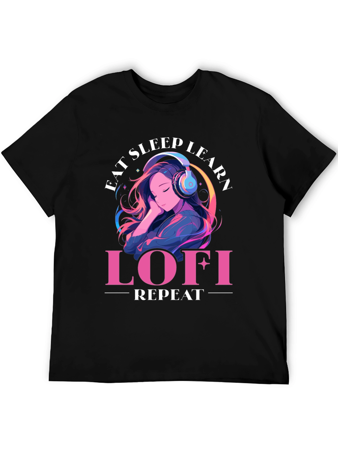 Eat Sleep Learn Lofi Repeat Graphic Tee