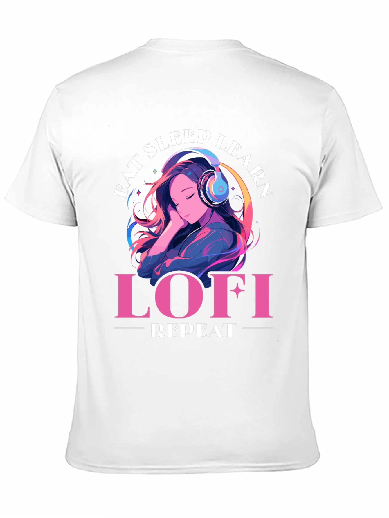 Eat Sleep Learn Lofi Repeat Graphic Tee