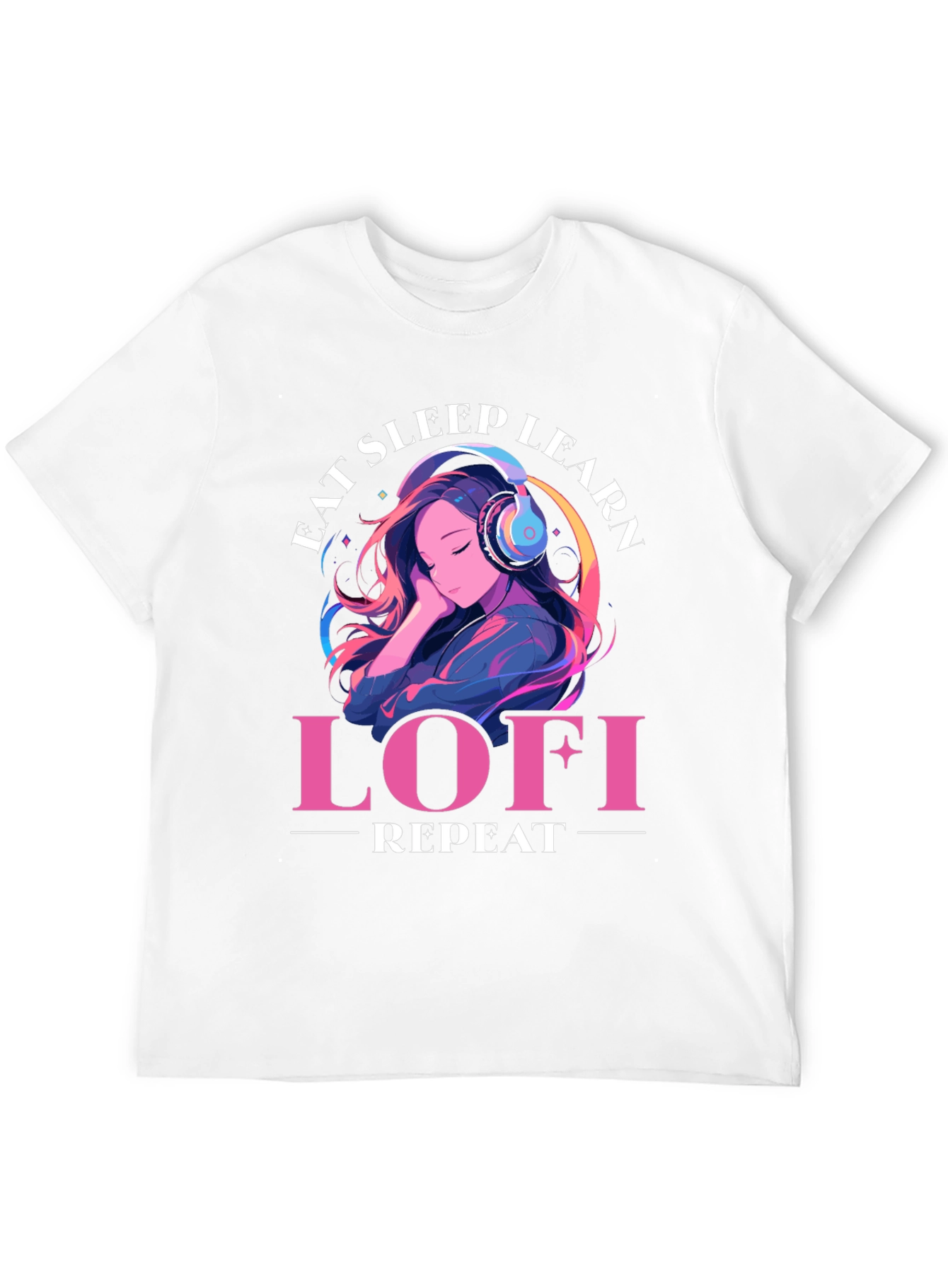 Eat Sleep Learn Lofi Repeat Graphic Tee