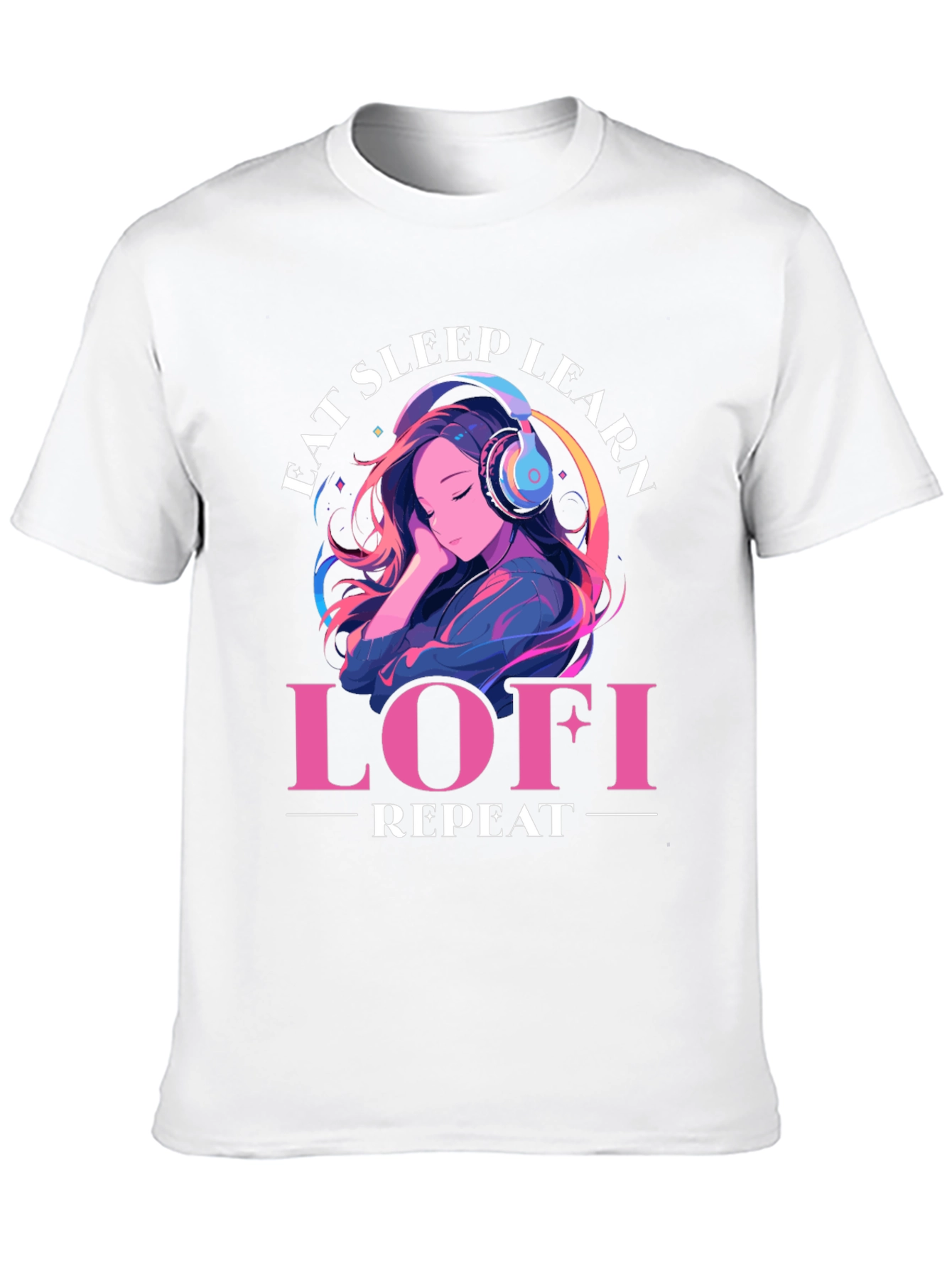 Eat Sleep Learn Lofi Repeat Graphic Tee