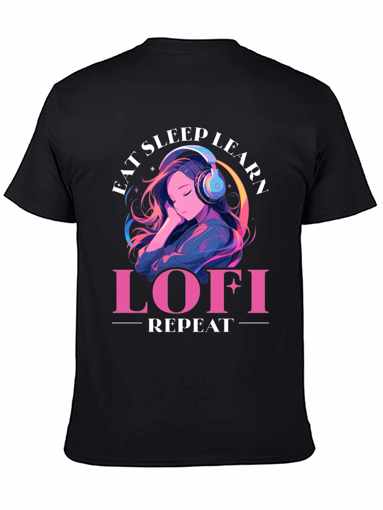 Eat Sleep Learn Lofi Repeat Graphic Tee