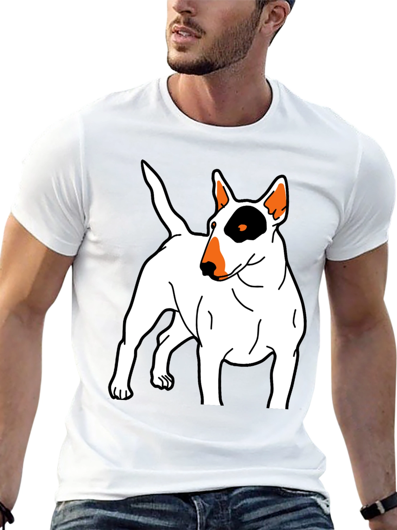 Bull Terrier Graphic Tee - Unisex Black T-Shirt