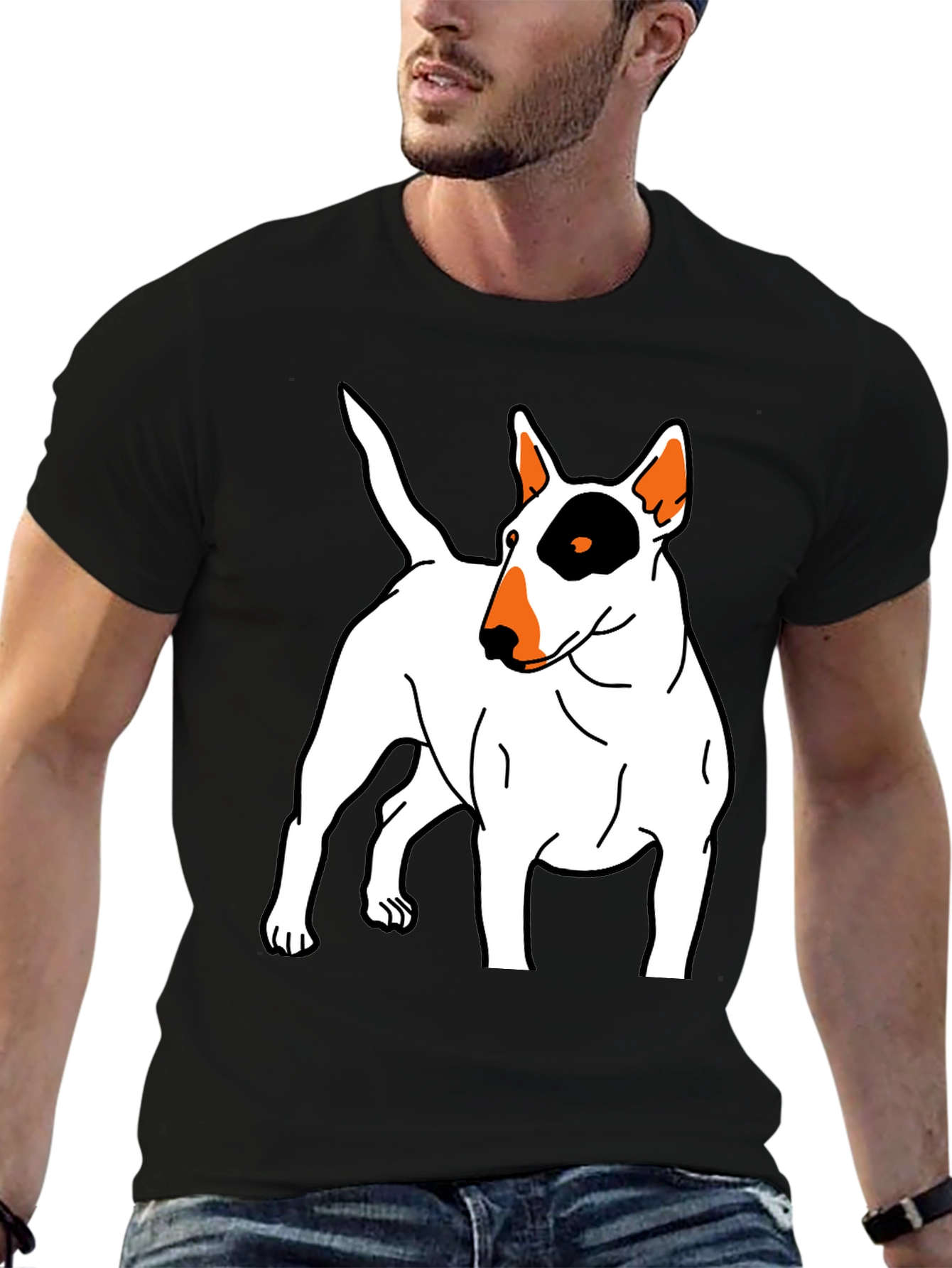 Bull Terrier Graphic Tee - Unisex Black T-Shirt