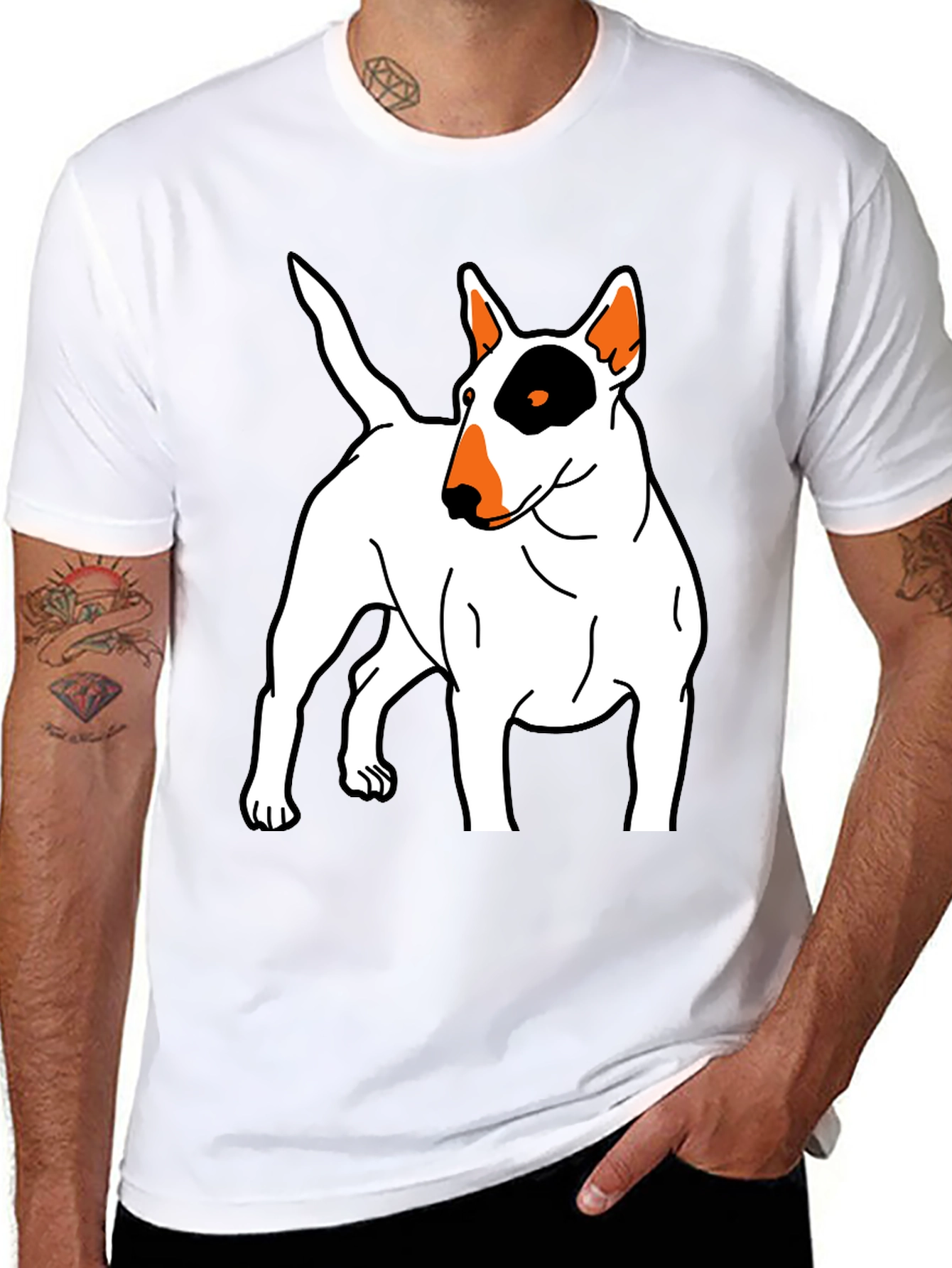 Bull Terrier Graphic Tee - Unisex Black T-Shirt
