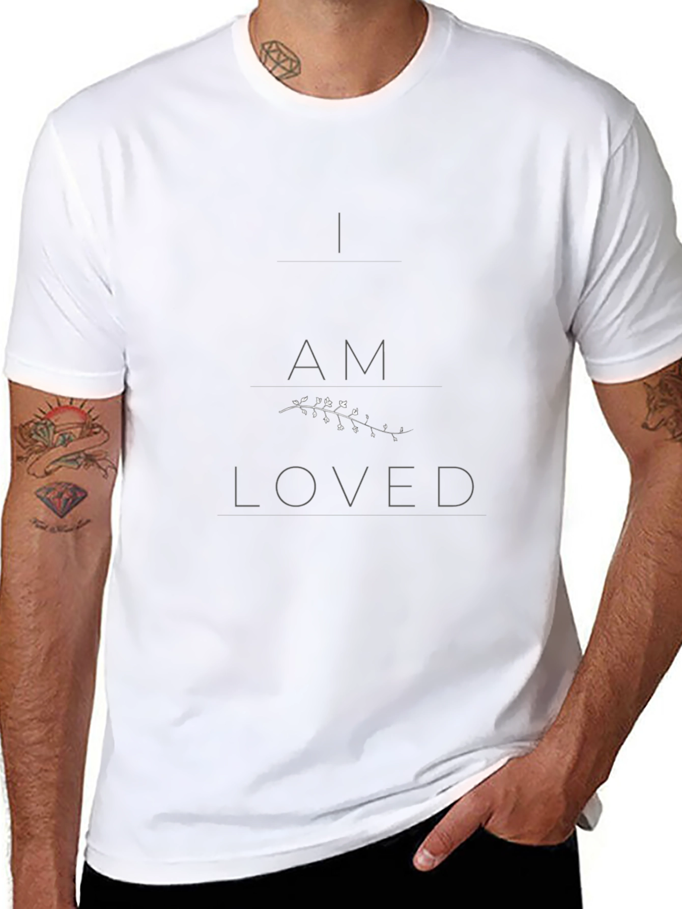 I AM LOVED Black Graphic Tee