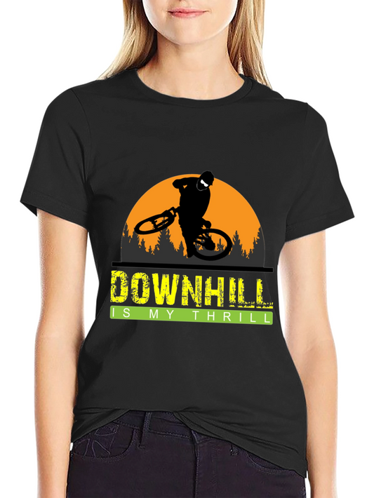 Downhill is My Thrill Graphic Tee - Mountain Biking Shirt
