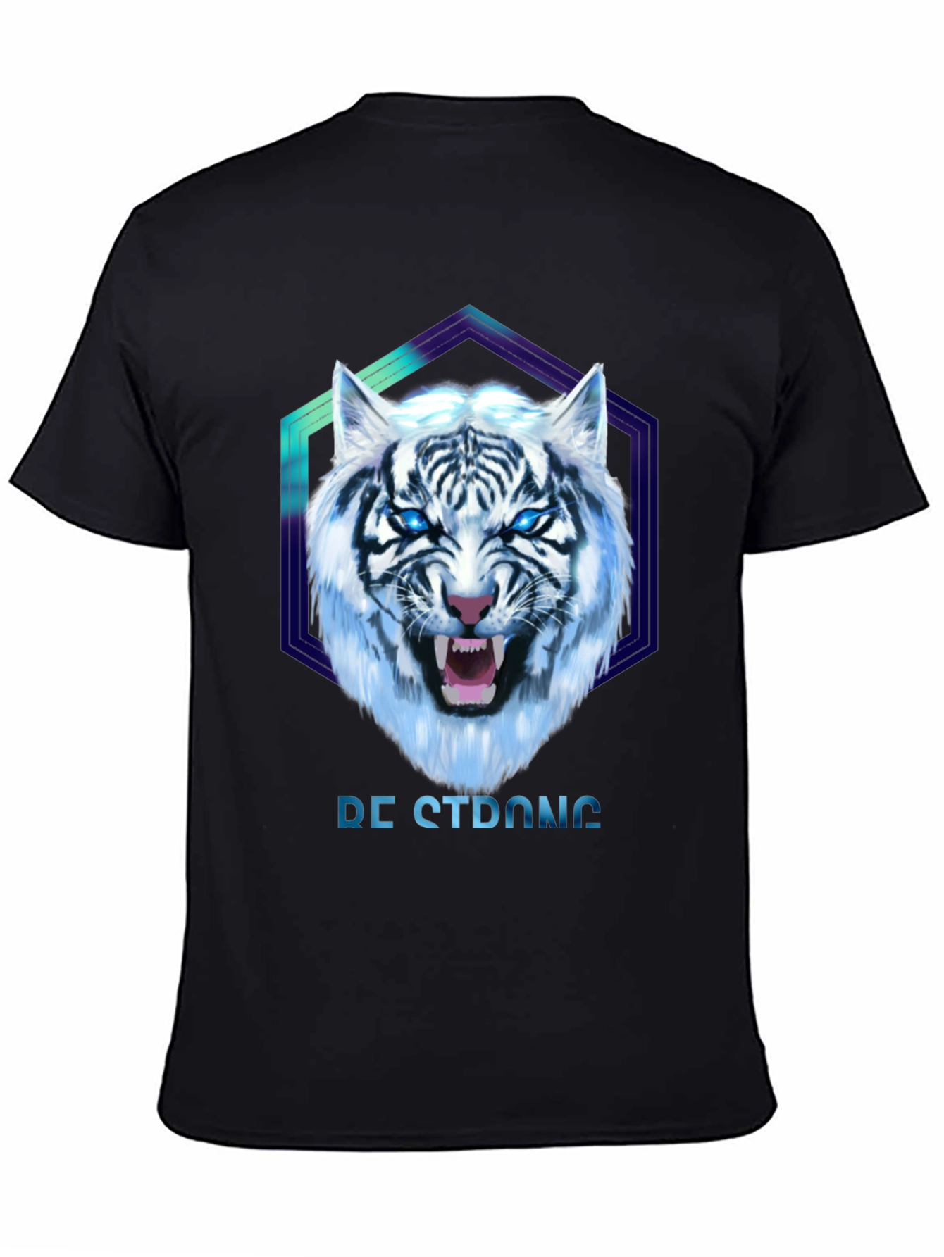 Be Strong White Tiger Graphic T-Shirt