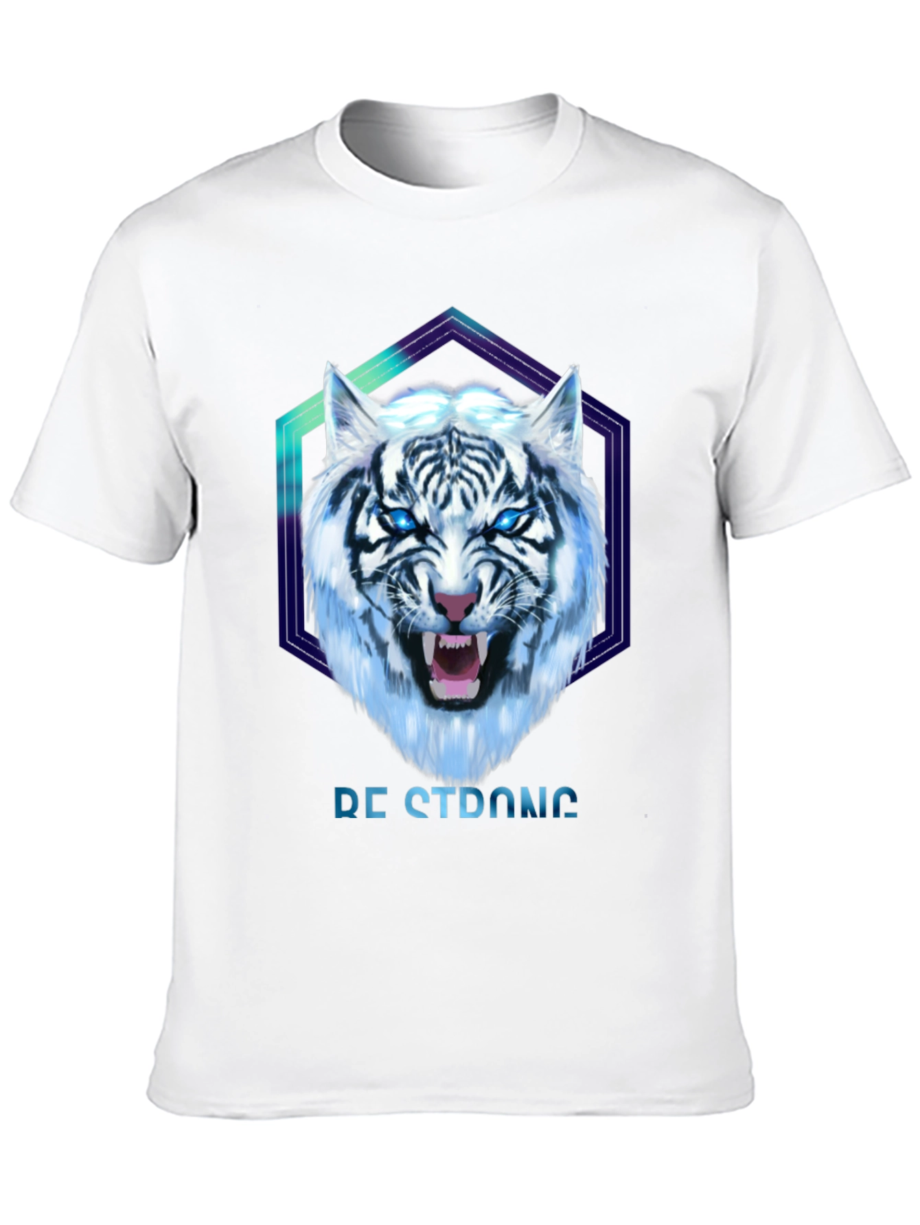 Be Strong White Tiger Graphic T-Shirt