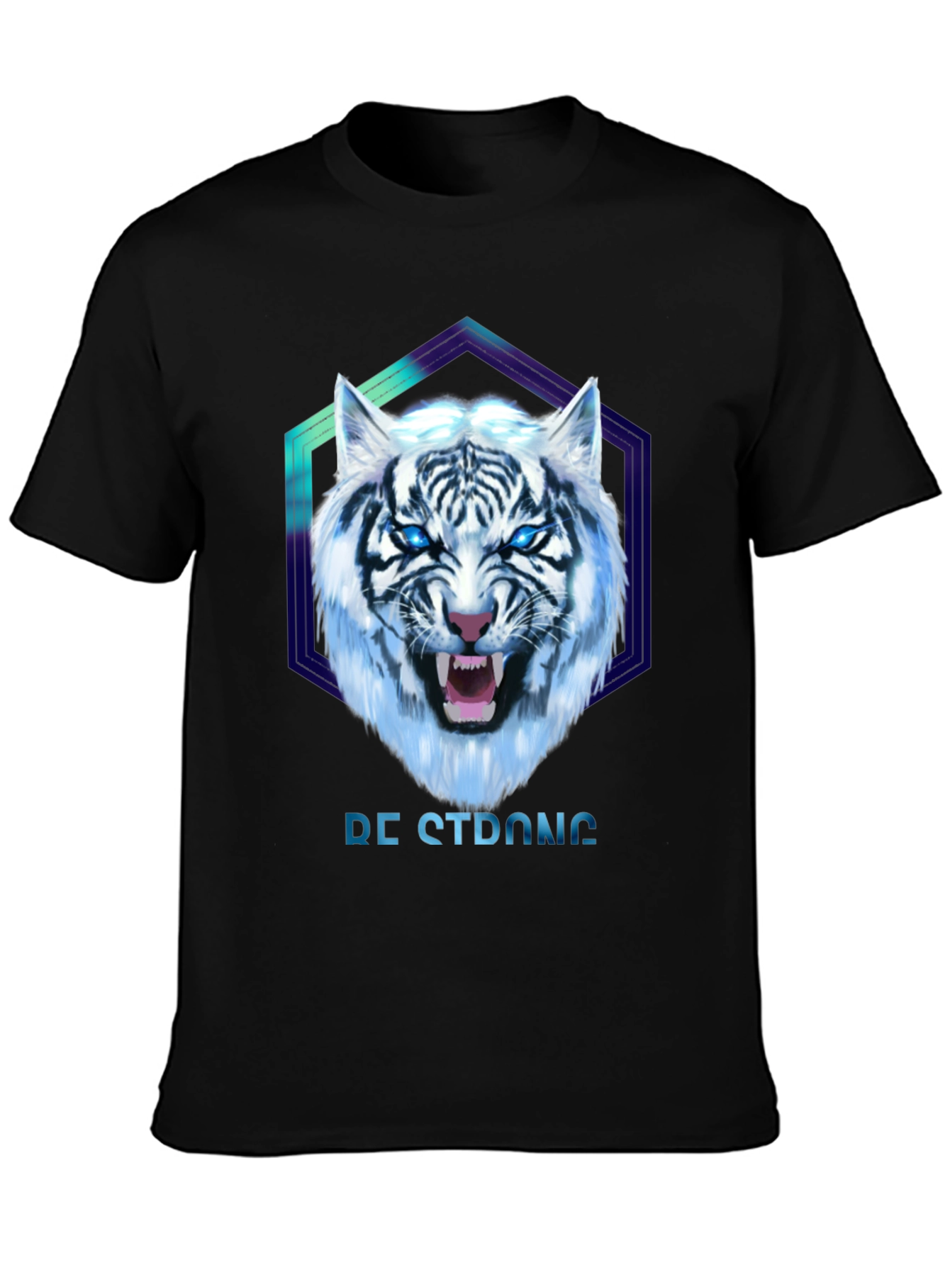 Be Strong White Tiger Graphic T-Shirt