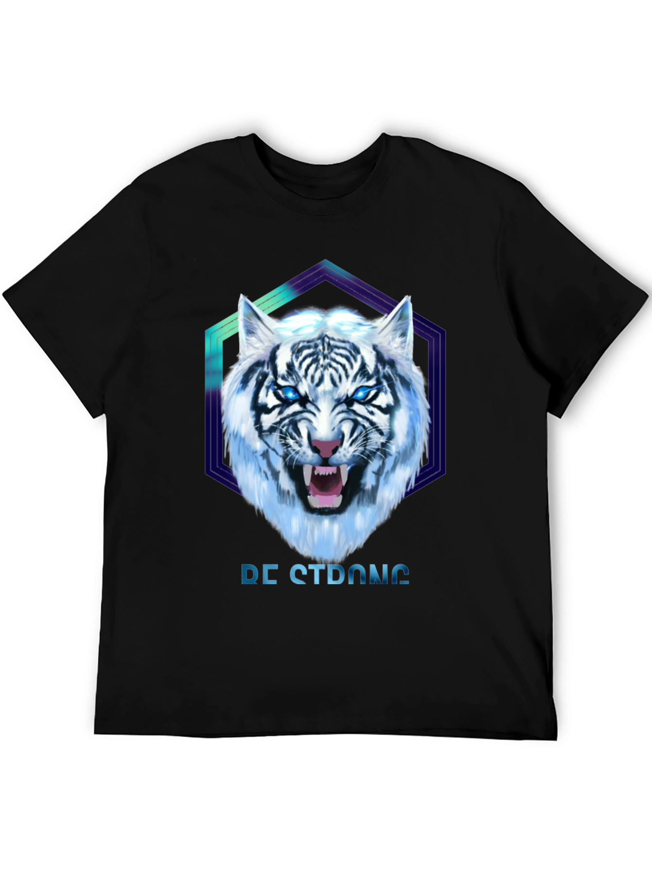 Be Strong White Tiger Graphic T-Shirt