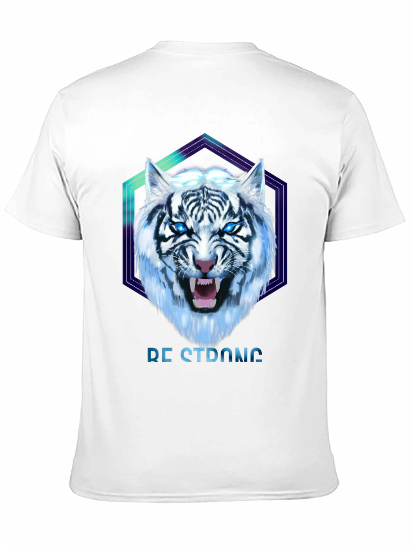 Be Strong White Tiger Graphic T-Shirt