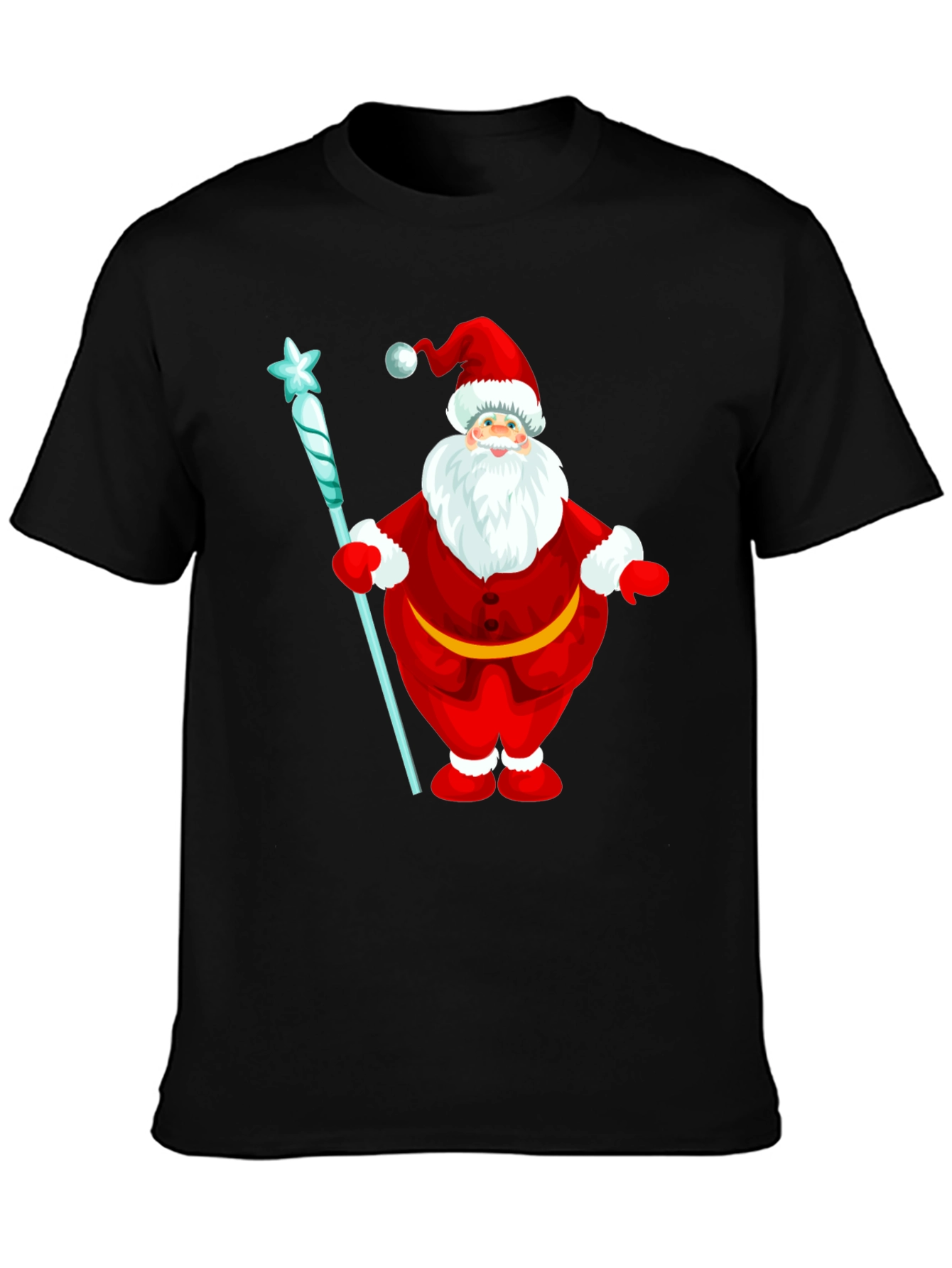 Festive Santa Claus Graphic T-Shirt - Holiday Cheer