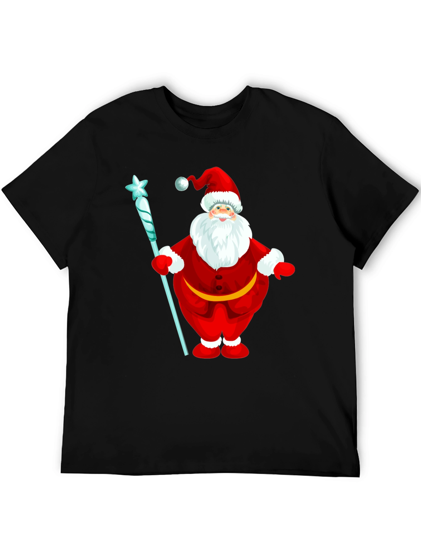 Festive Santa Claus Graphic T-Shirt - Holiday Cheer