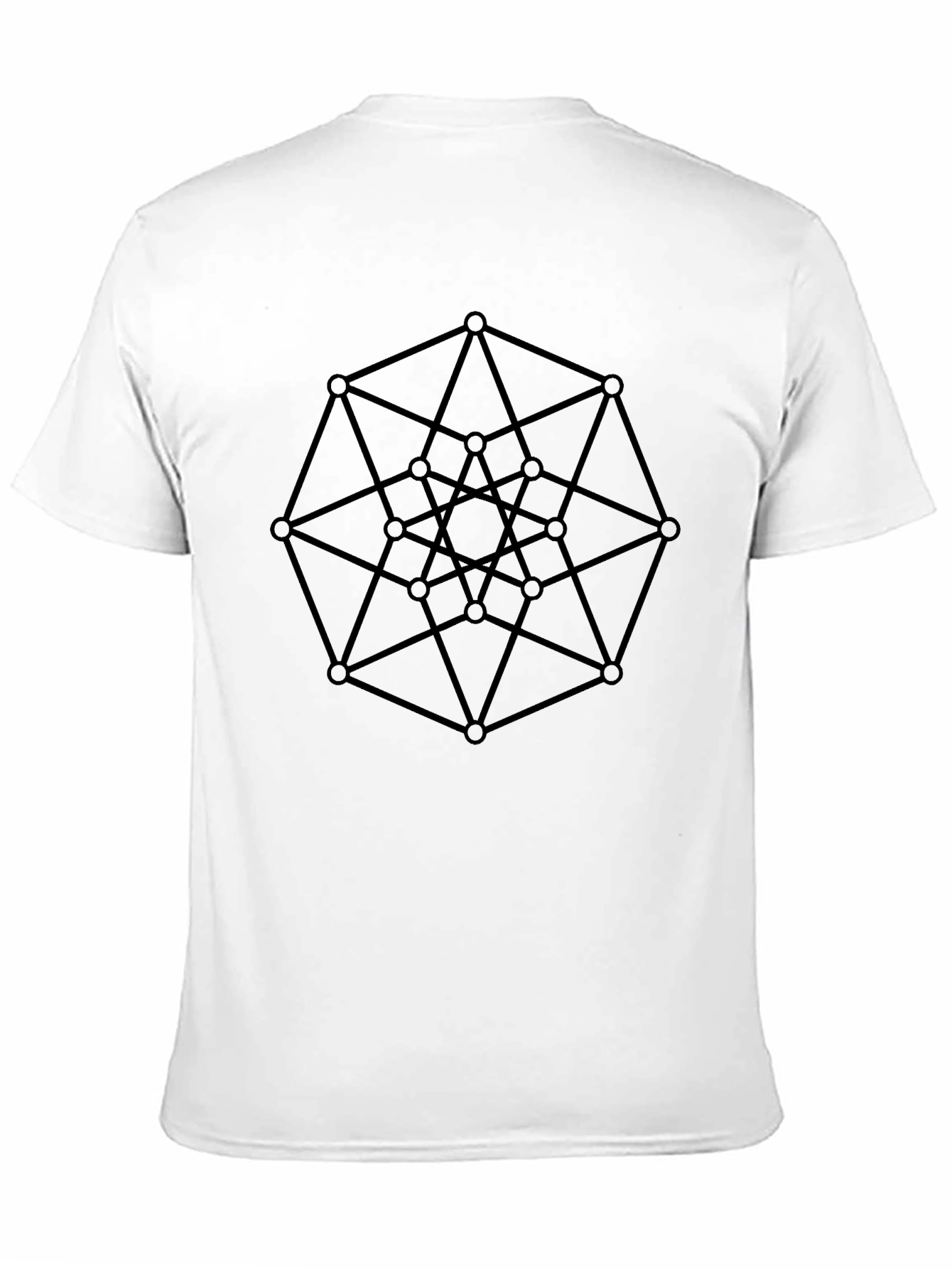 Geometric Tesseract Black T-Shirt