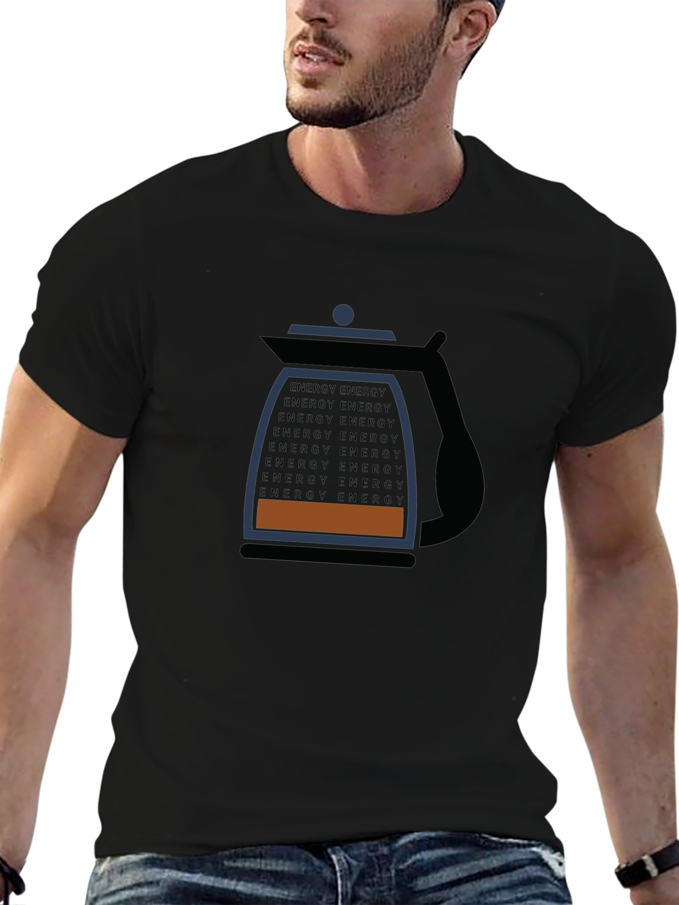 Energy Coffee Tee - Black Graphic T-Shirt