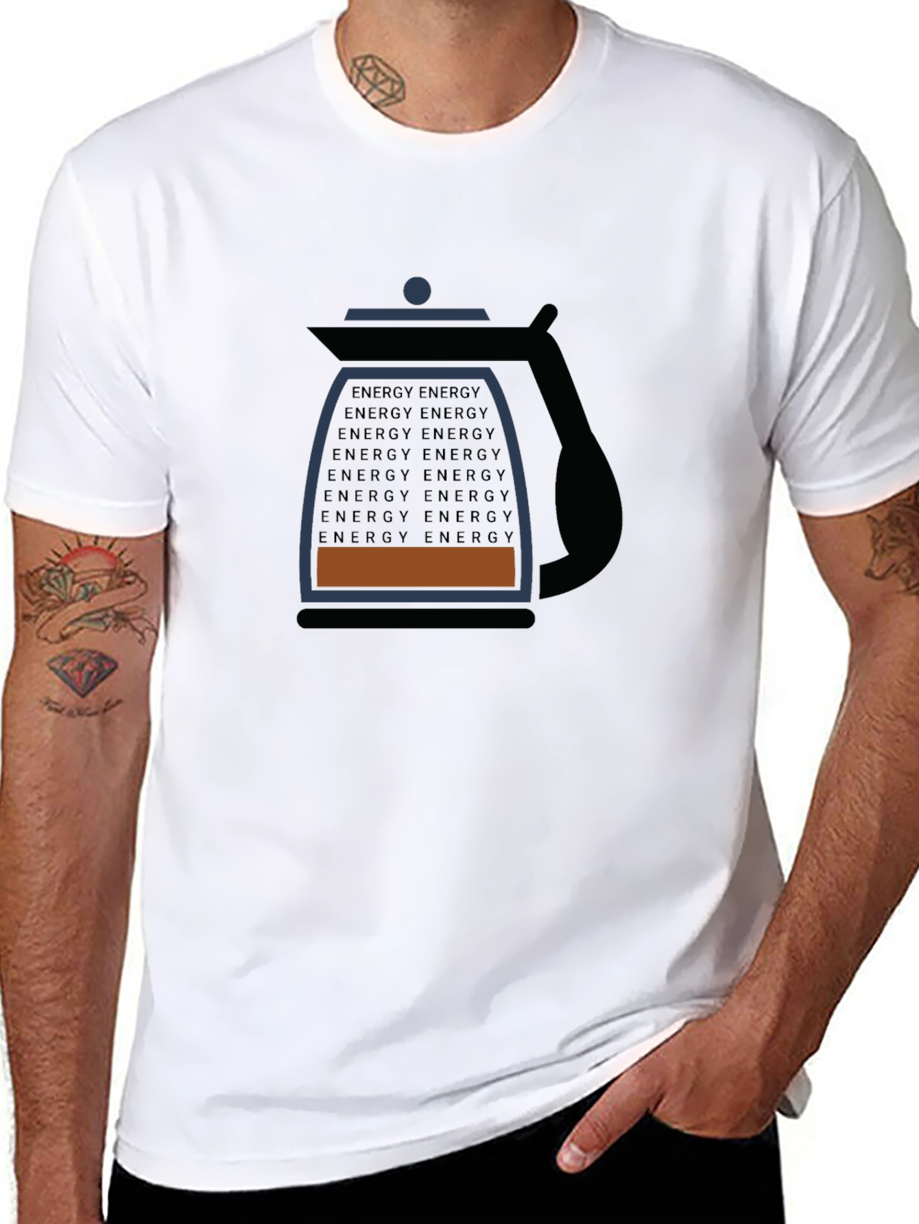 Energy Coffee Tee - Black Graphic T-Shirt