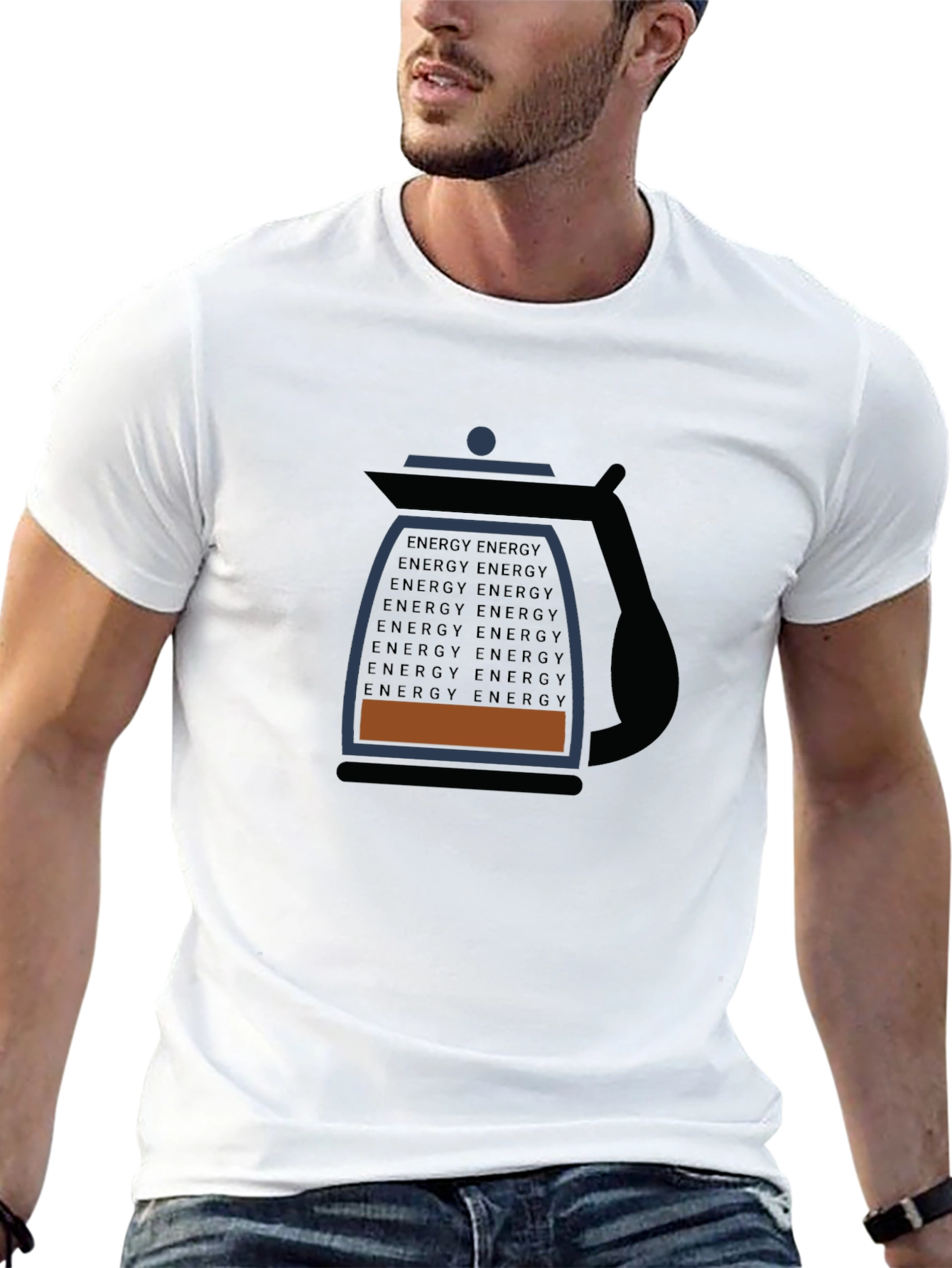 Energy Coffee Tee - Black Graphic T-Shirt