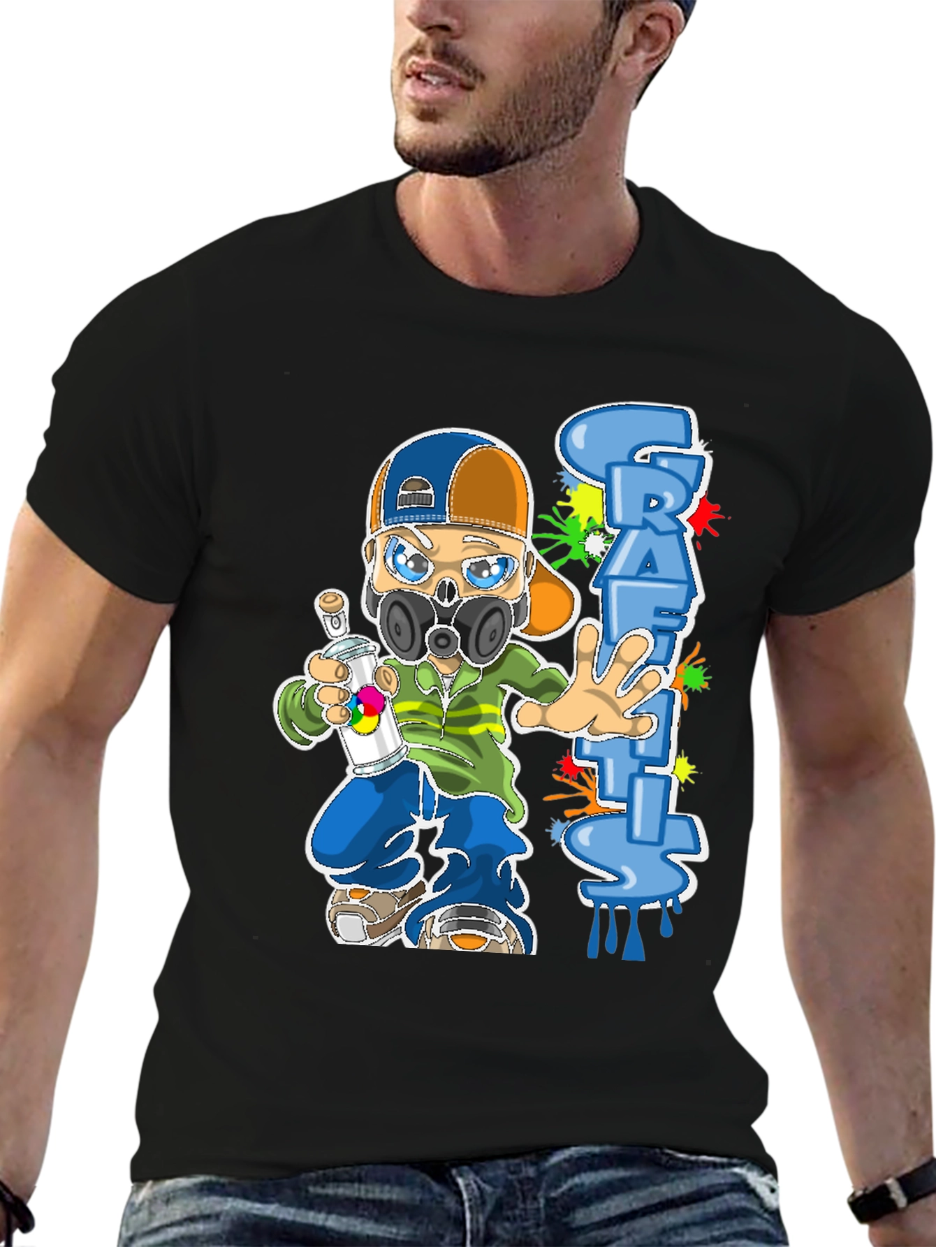 Graffiti Artist Graphic T-Shirt - Unique Design