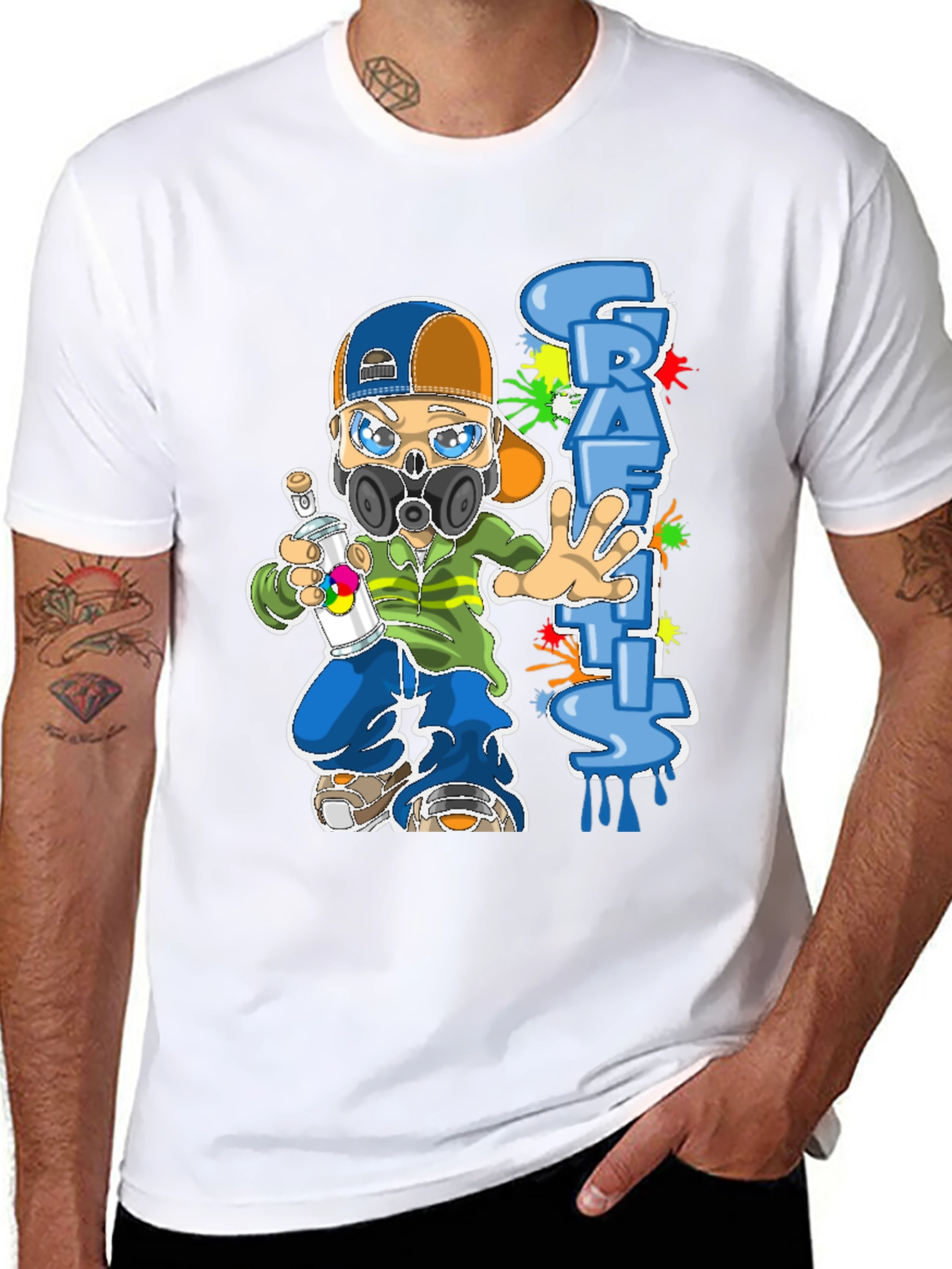 Graffiti Artist Graphic T-Shirt - Unique Design