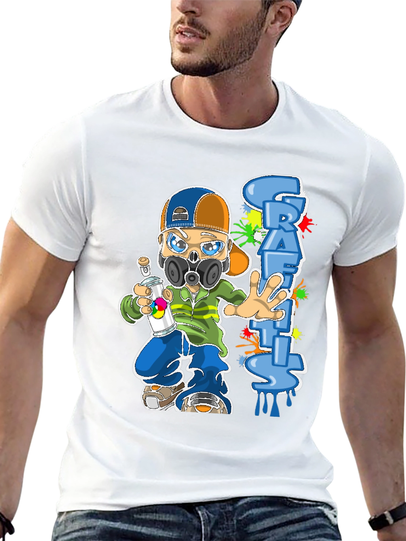 Graffiti Artist Graphic T-Shirt - Unique Design