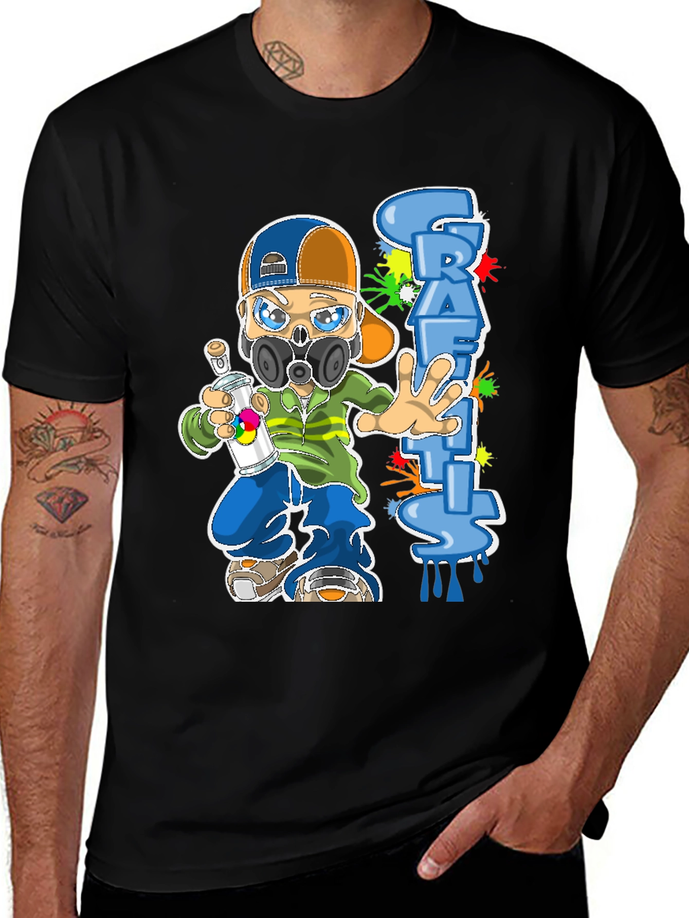 Graffiti Artist Graphic T-Shirt - Unique Design