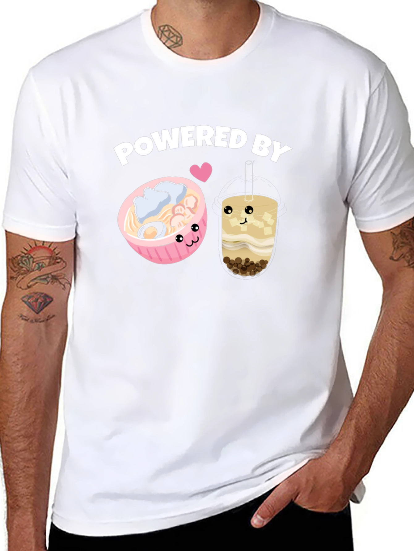 Powered By Ramen and Boba T-Shirt