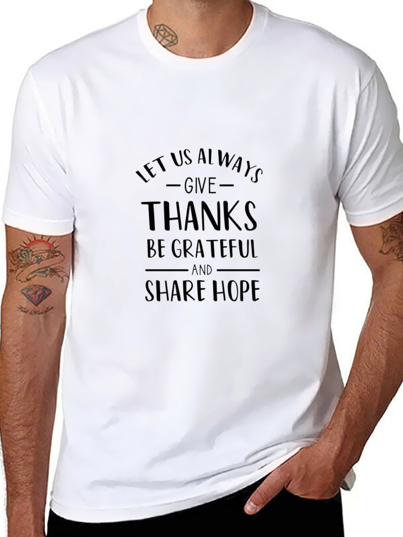 Give Thanks Graphic Tee - Unisex Black T-Shirt
