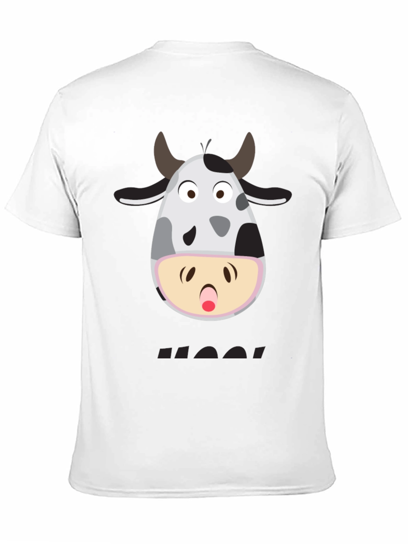 Funny Cow Moo! T-Shirt - Black Graphic Tee