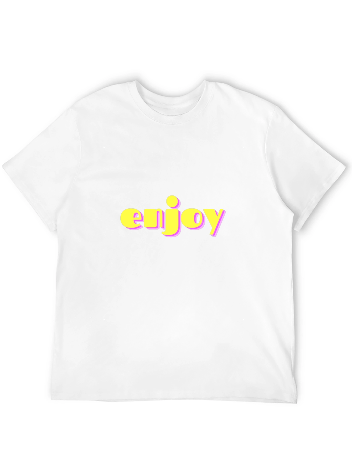 Enjoy Black T-Shirt with Bold Lettering