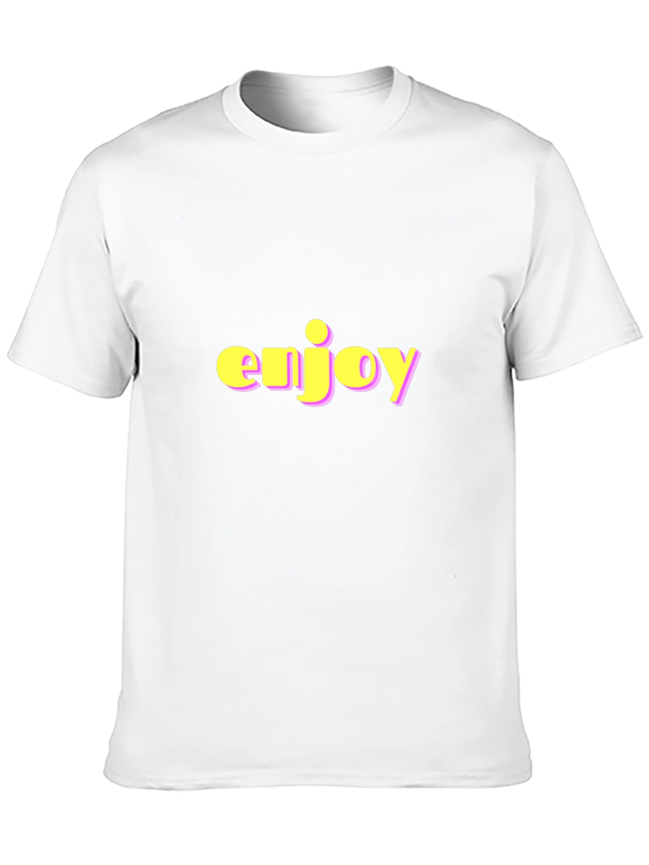 Enjoy Black T-Shirt with Bold Lettering