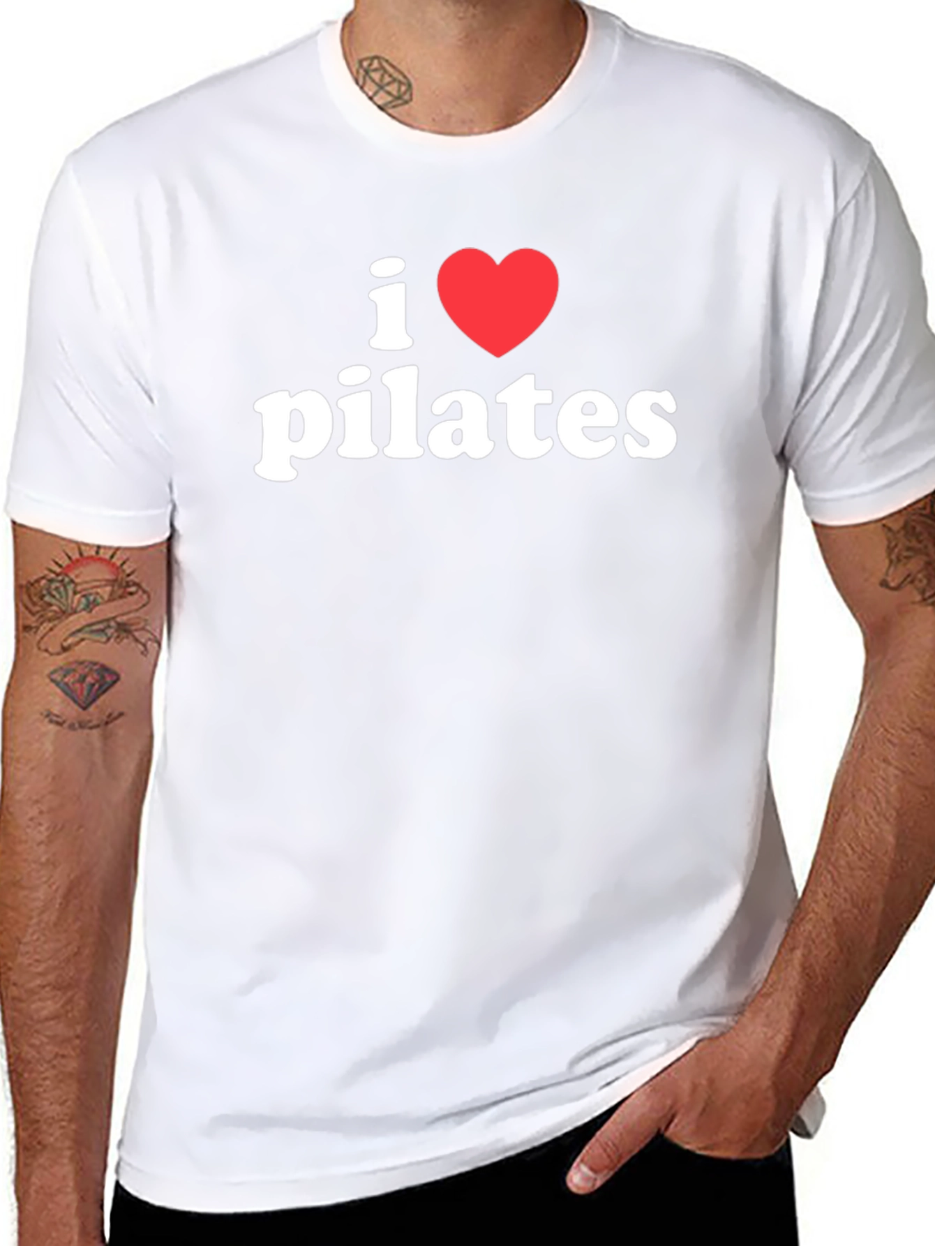 I Love Pilates Black T-Shirt