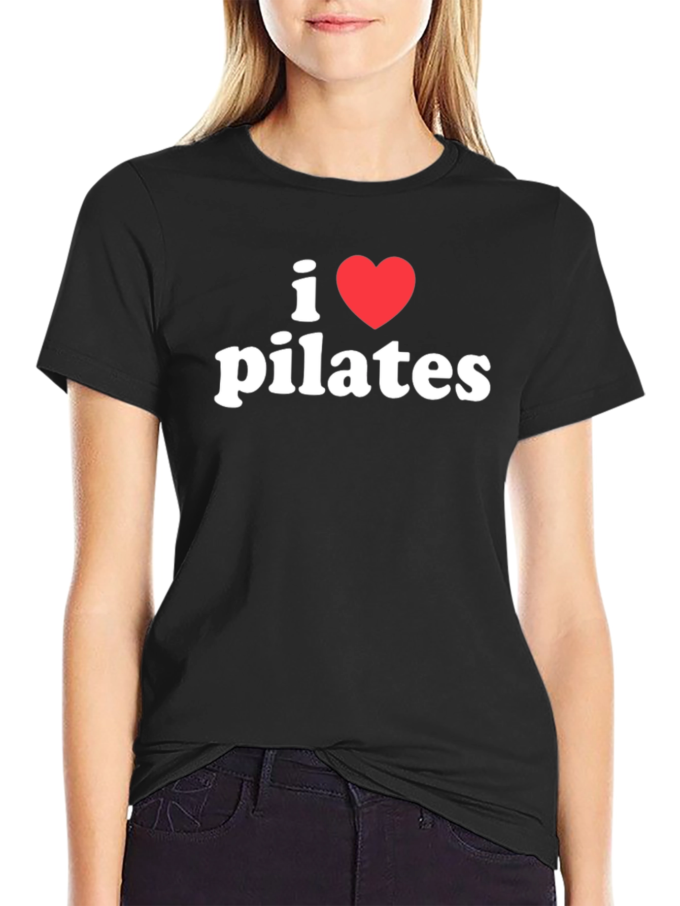 I Love Pilates Black T-Shirt