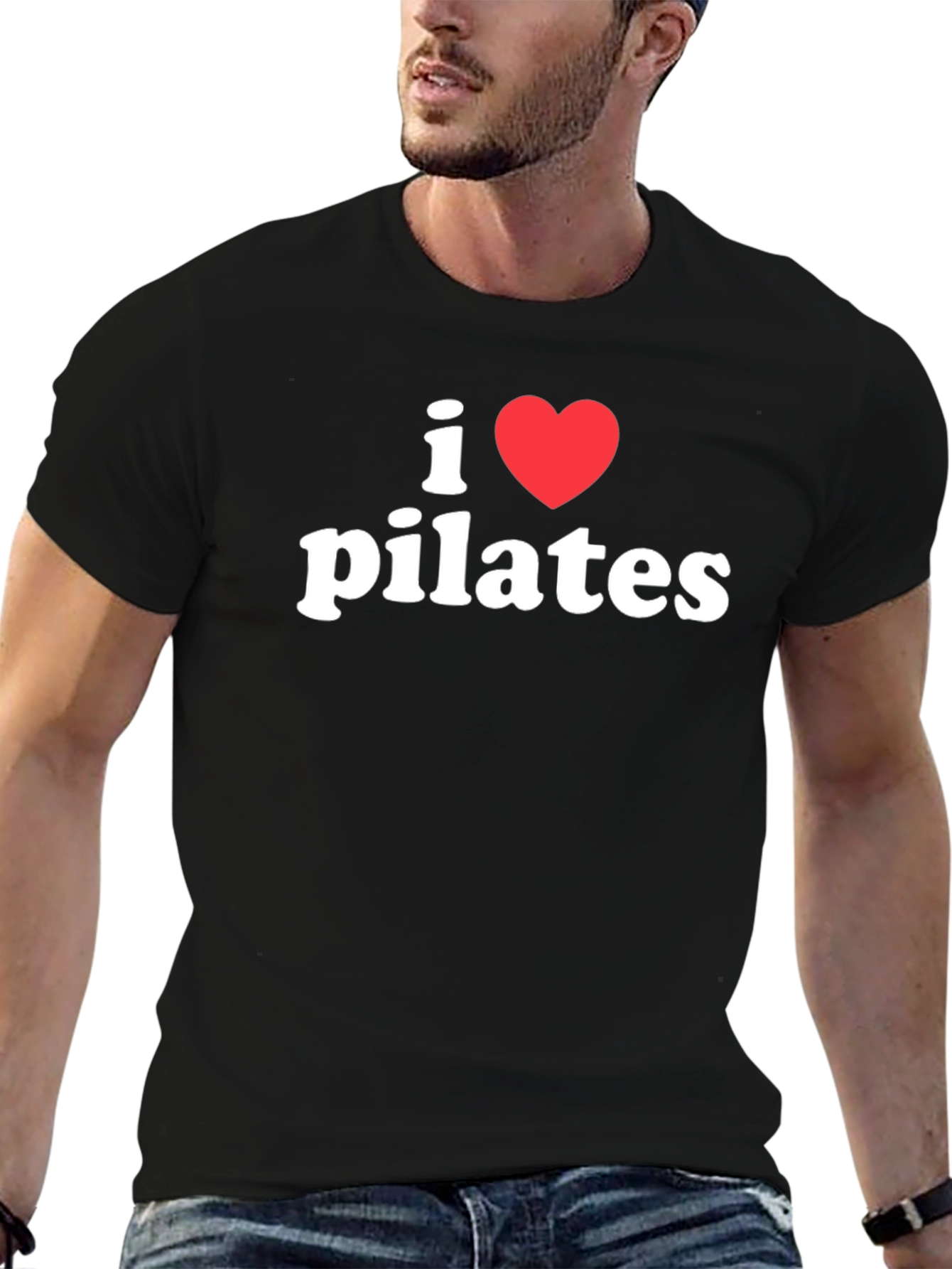 I Love Pilates Black T-Shirt
