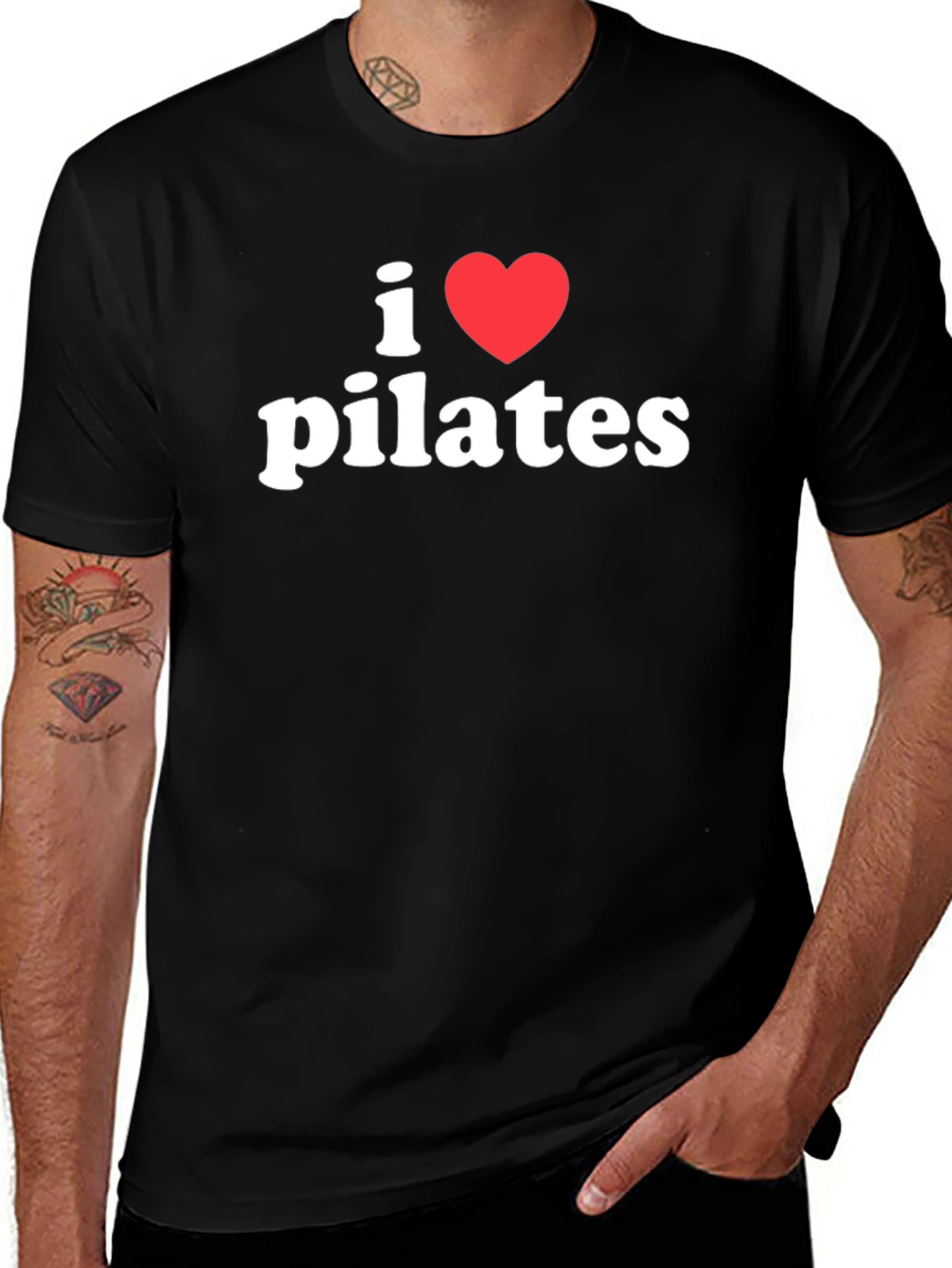 I Love Pilates Black T-Shirt