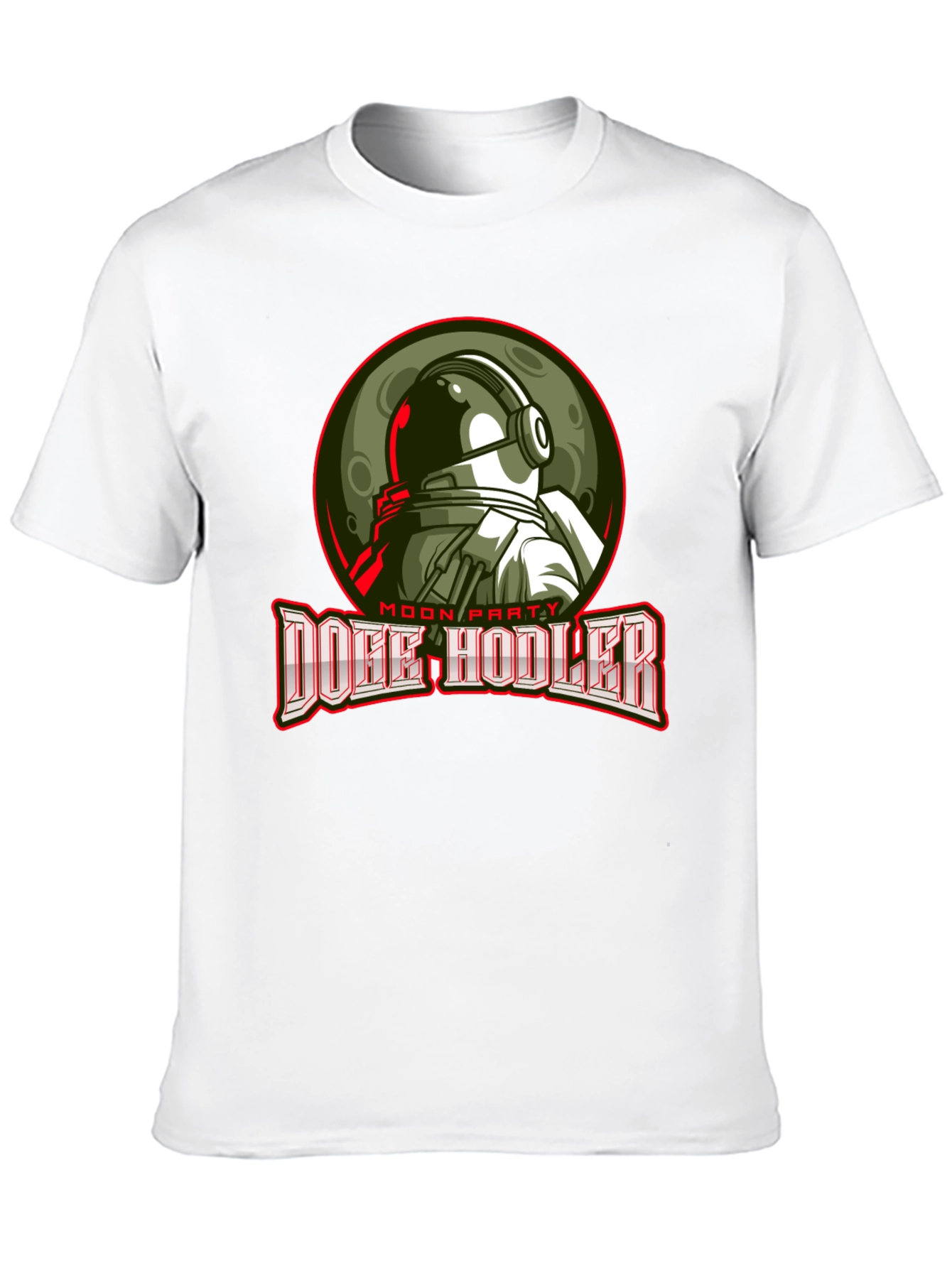 Doge Hodler Moon Party Black T-Shirt