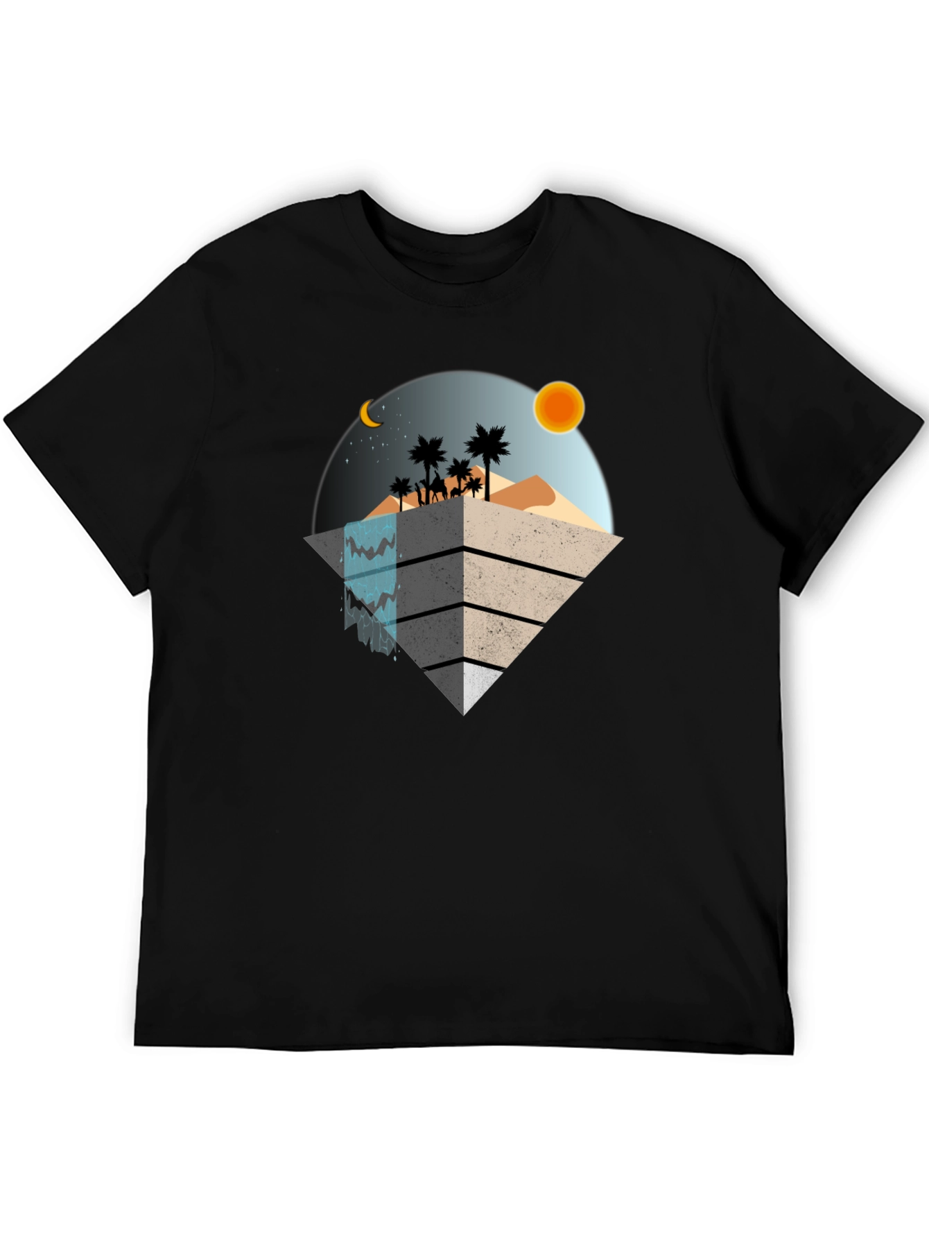 Geometric Desert Scene T-Shirt