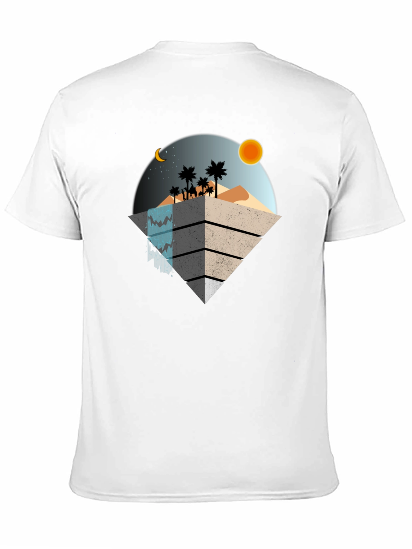 Geometric Desert Scene T-Shirt