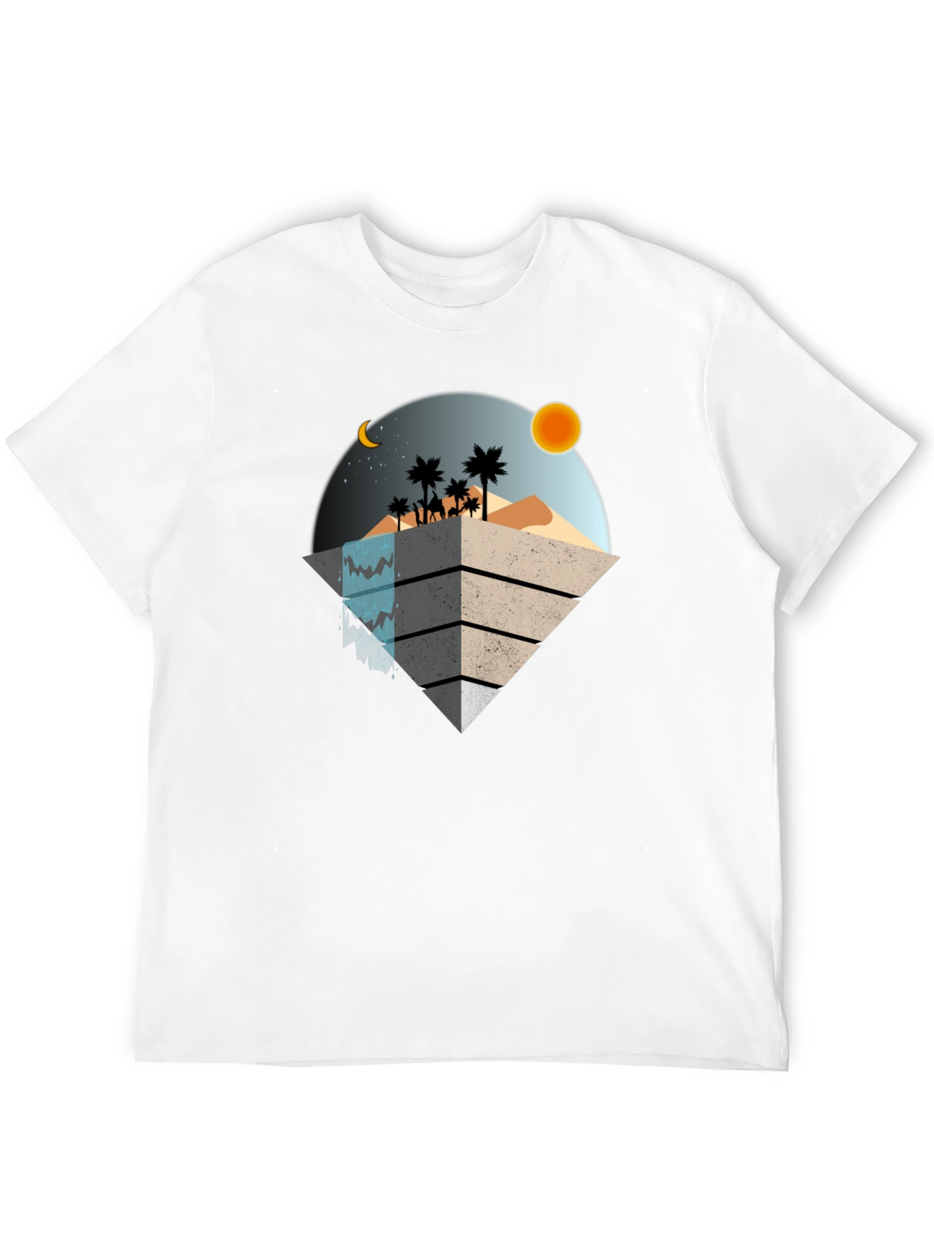 Geometric Desert Scene T-Shirt