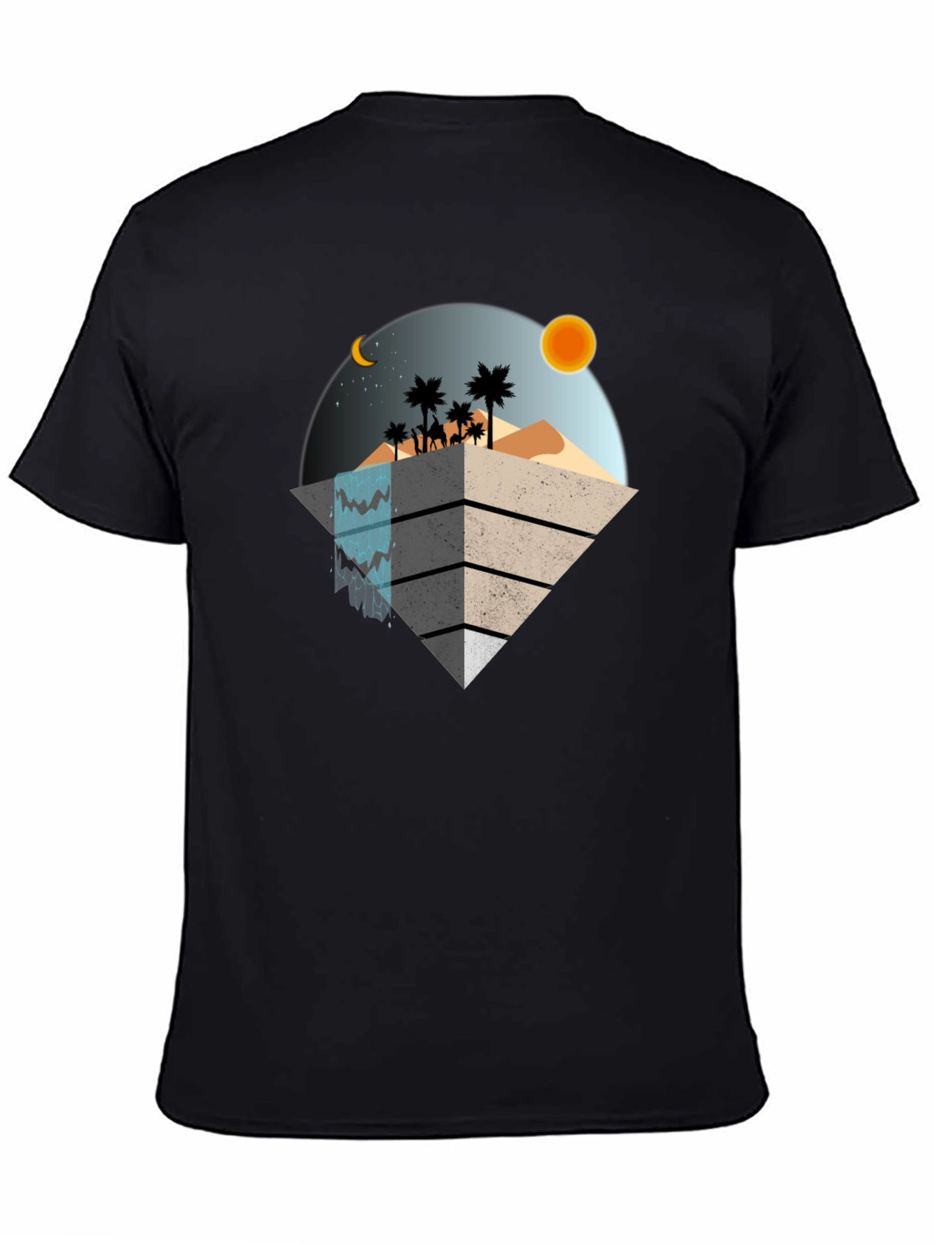Geometric Desert Scene T-Shirt