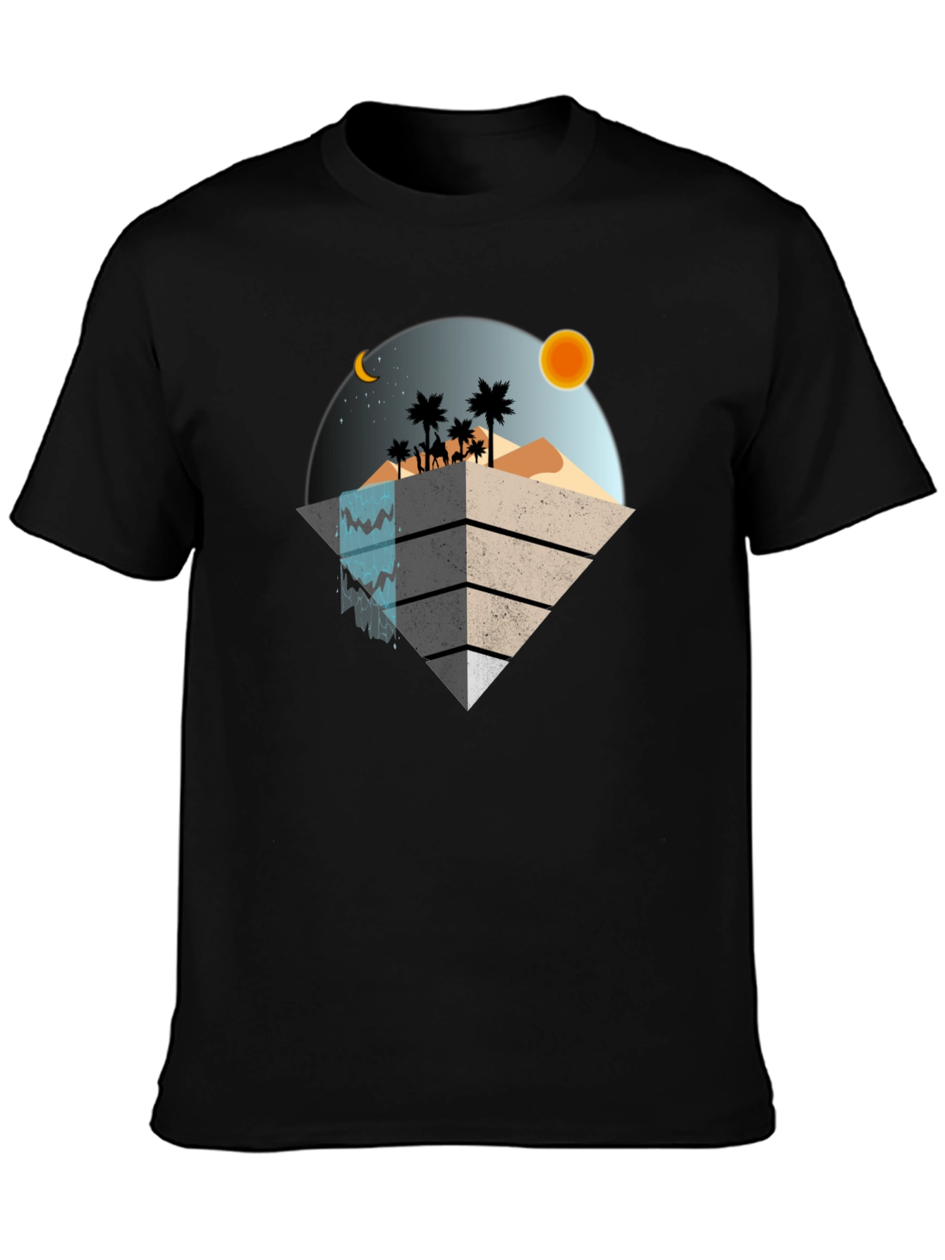 Geometric Desert Scene T-Shirt