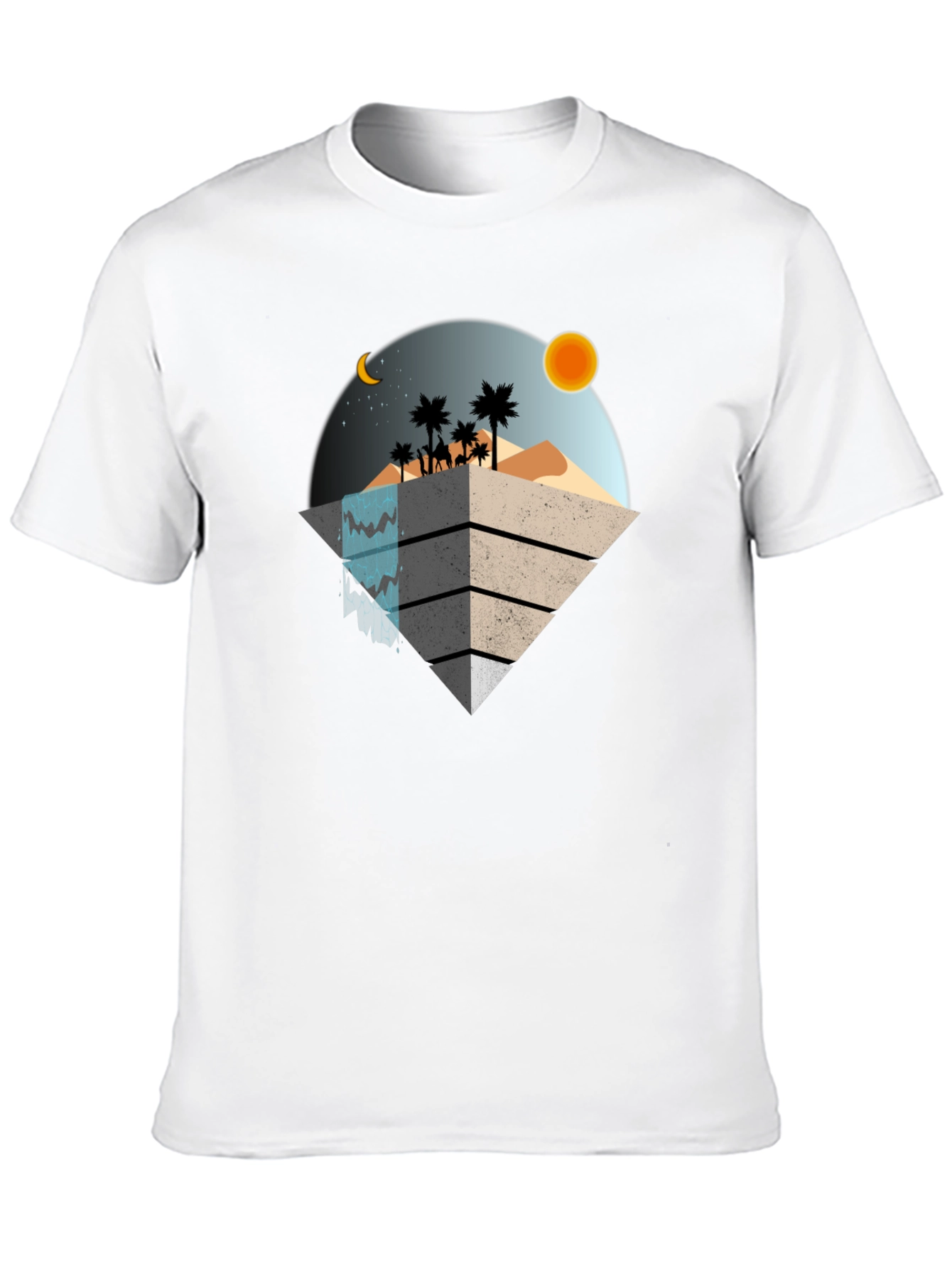 Geometric Desert Scene T-Shirt